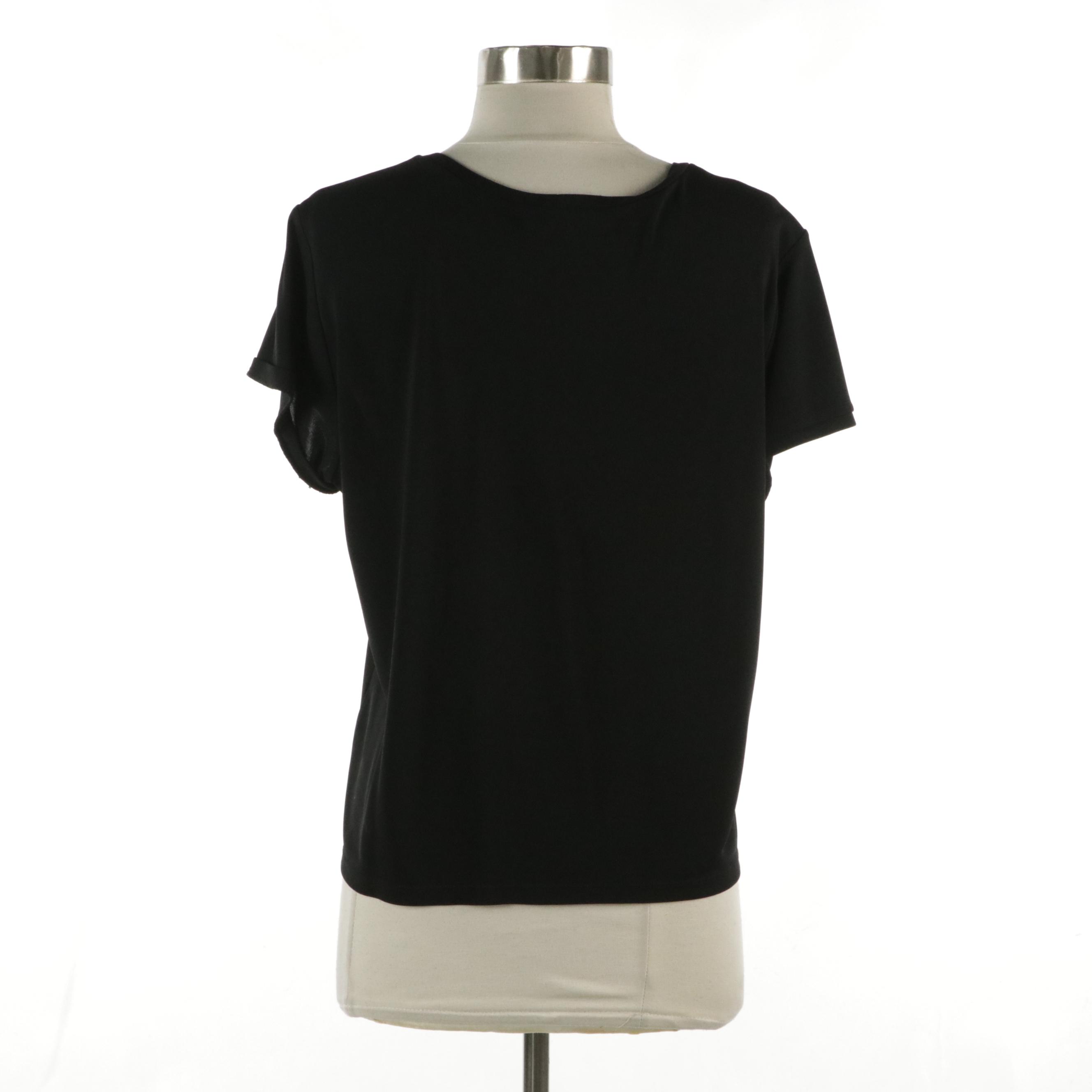 7 For All Mankind "Boy Cut" Denim Jeans with DKNY Black Rayon Blend T-Shirt