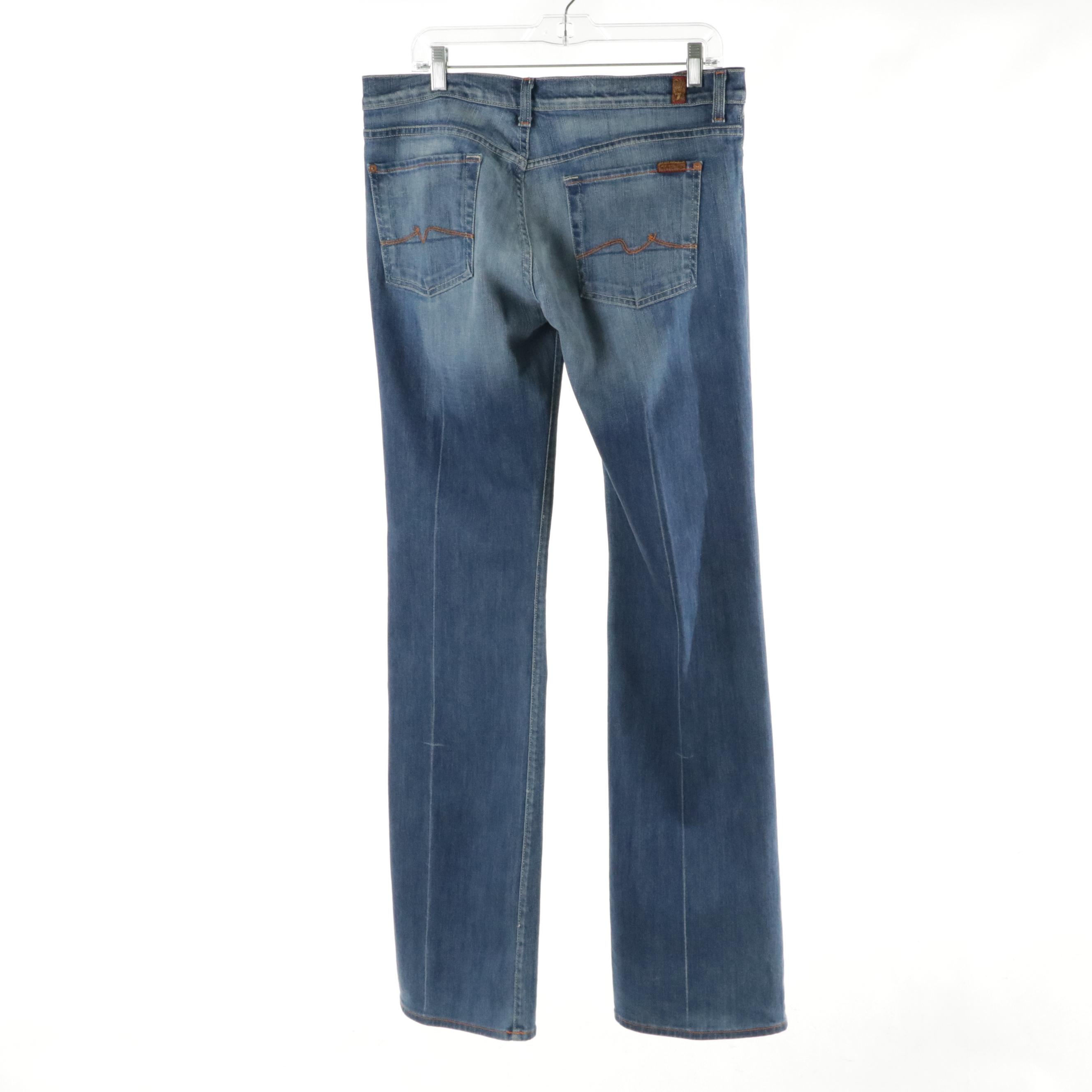 7 For All Mankind "Boy Cut" Denim Jeans with DKNY Black Rayon Blend T-Shirt