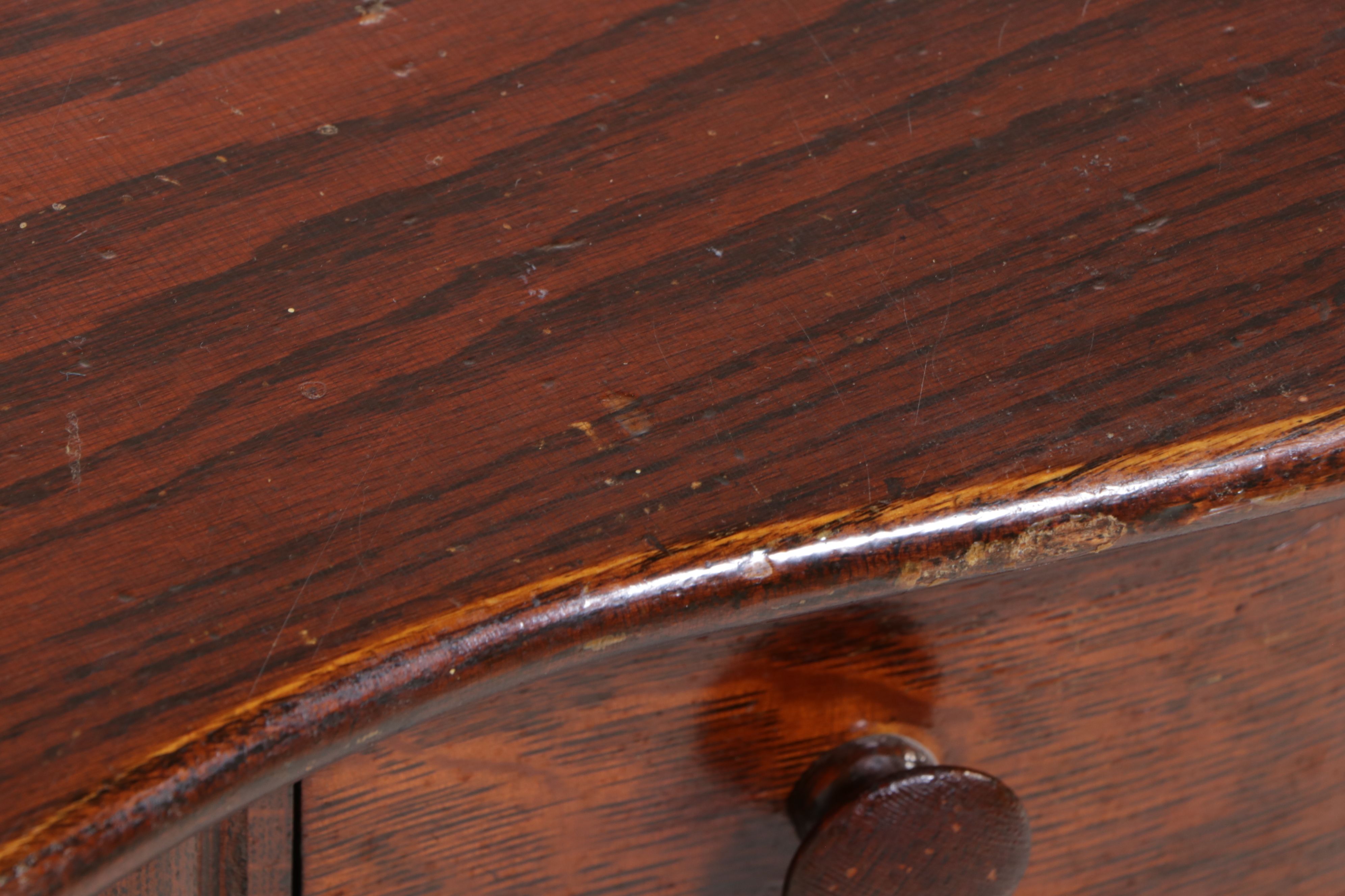 Victorian Rococo Revival Tiger Oak Buffet, 19th Century