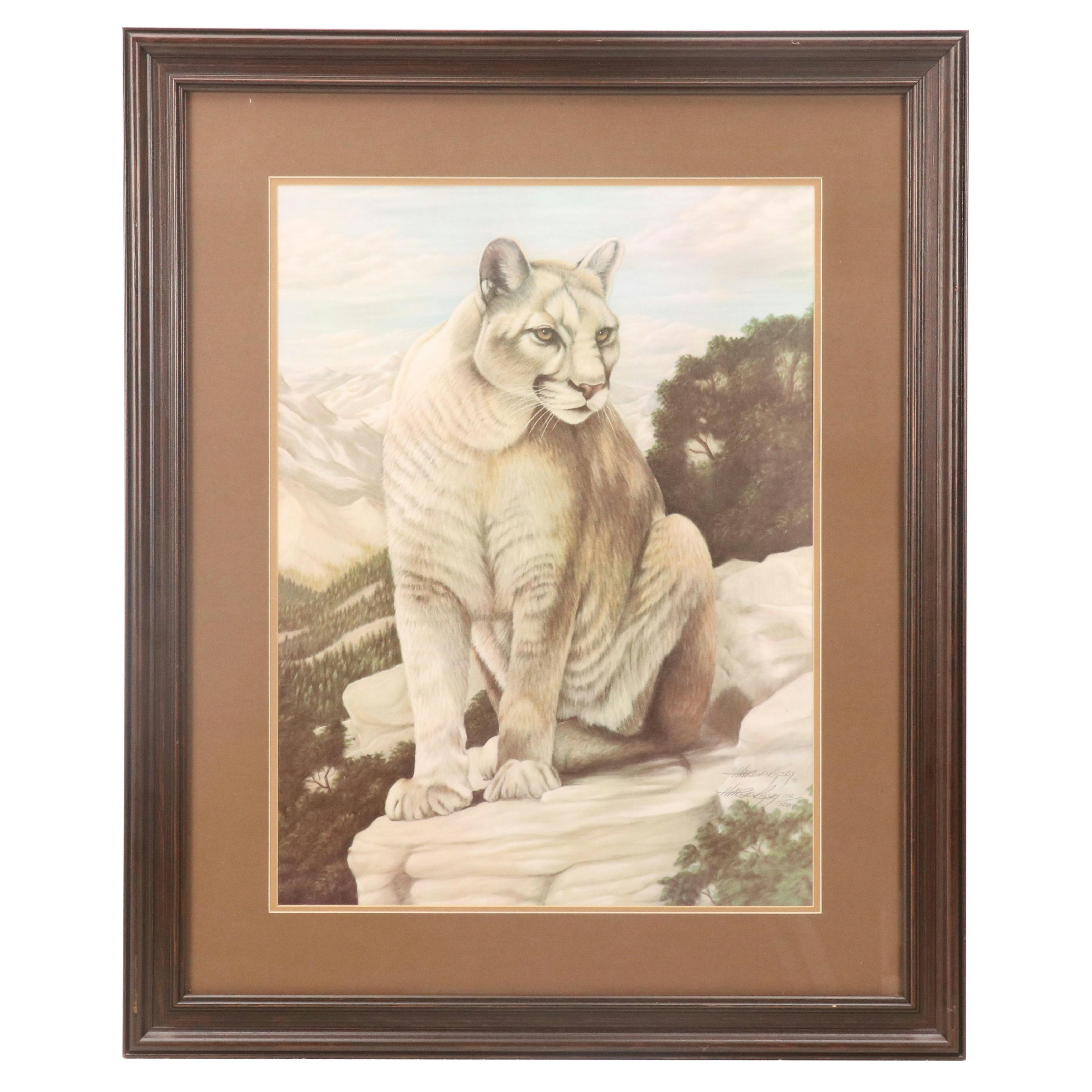 Harold Rigsby Offset Lithograph "Cougar," 1981