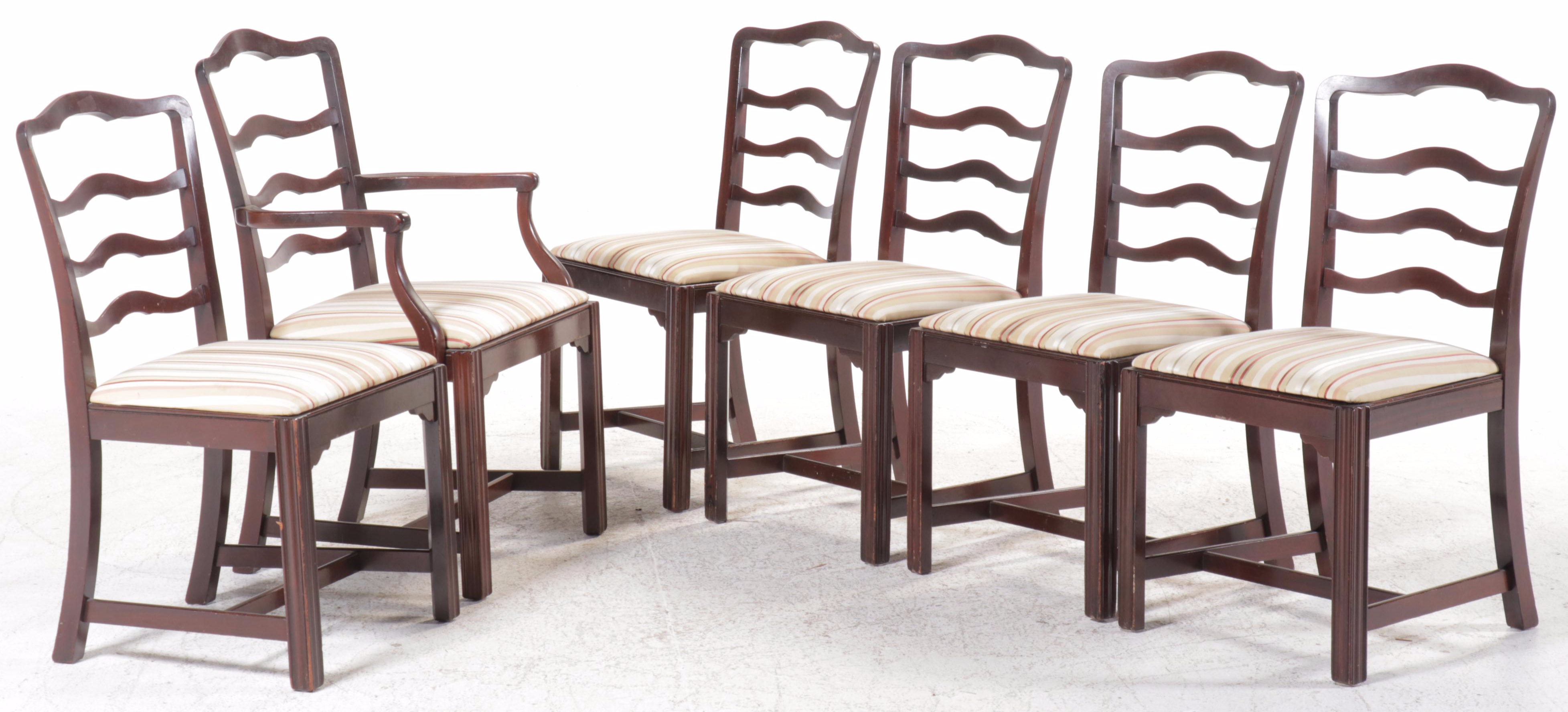 Drexel "New Travis Court" Mahogany Dining Table with Chippendale Style Chairs