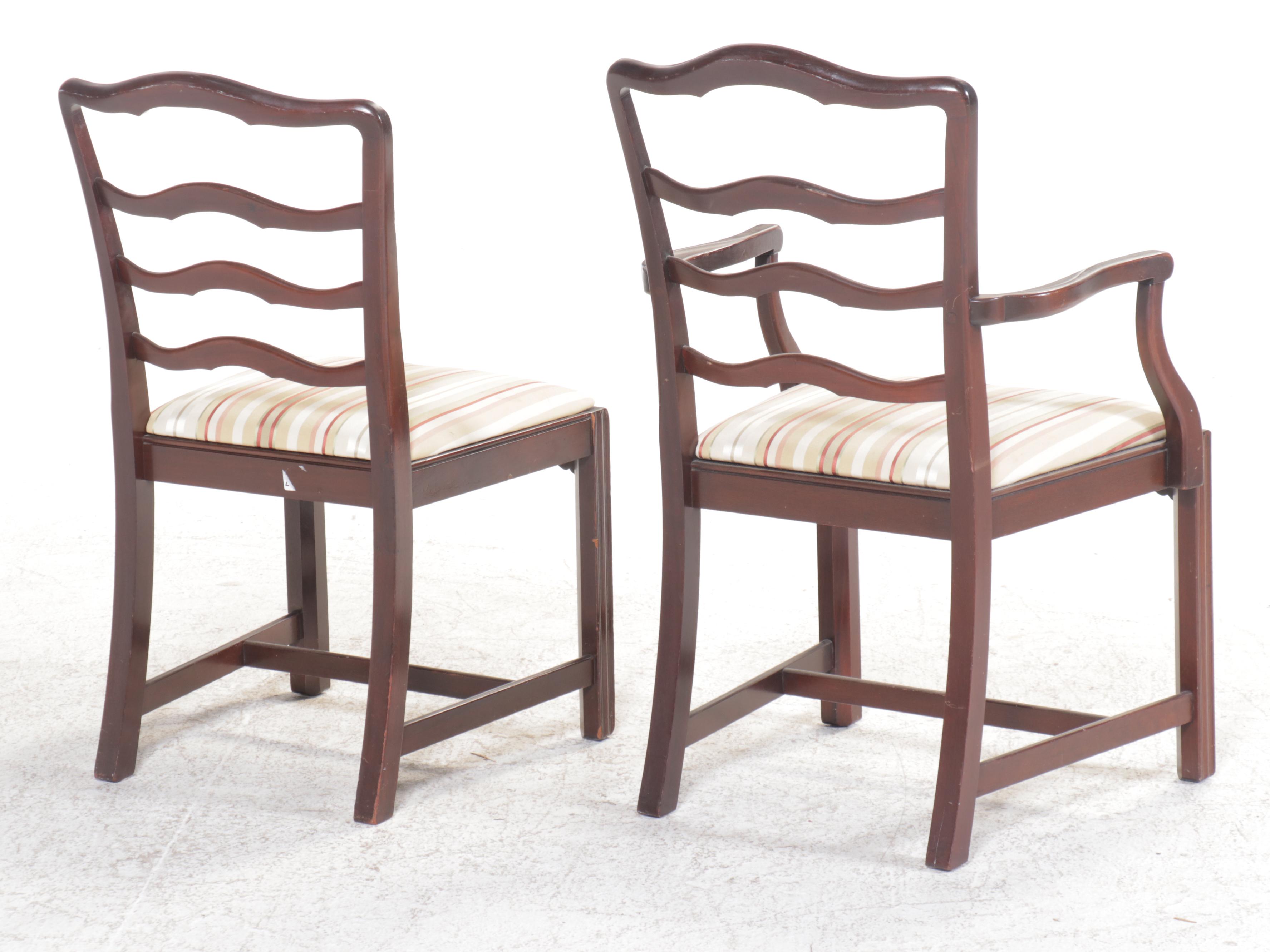 Drexel "New Travis Court" Mahogany Dining Table with Chippendale Style Chairs