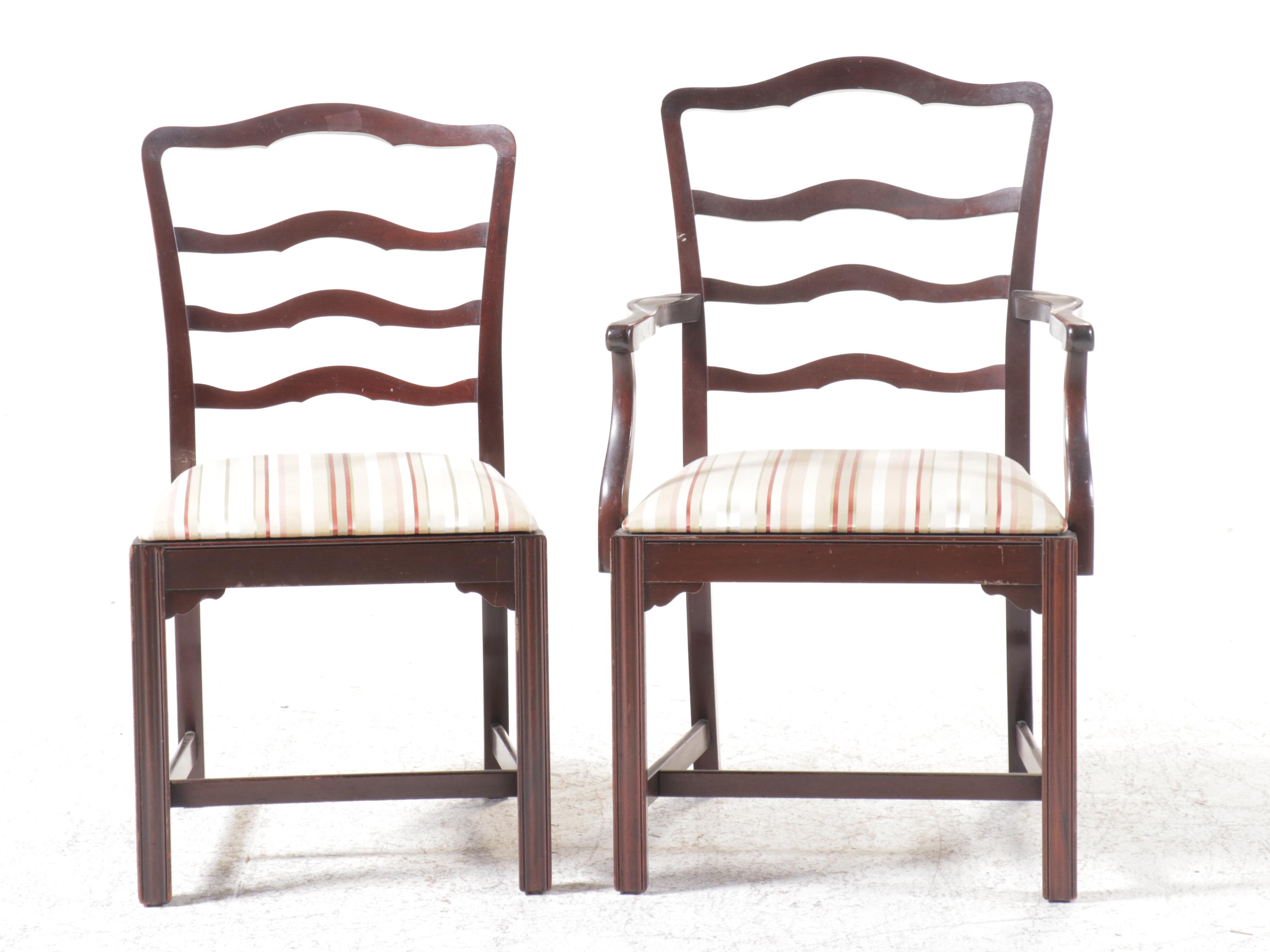 Drexel "New Travis Court" Mahogany Dining Table with Chippendale Style Chairs