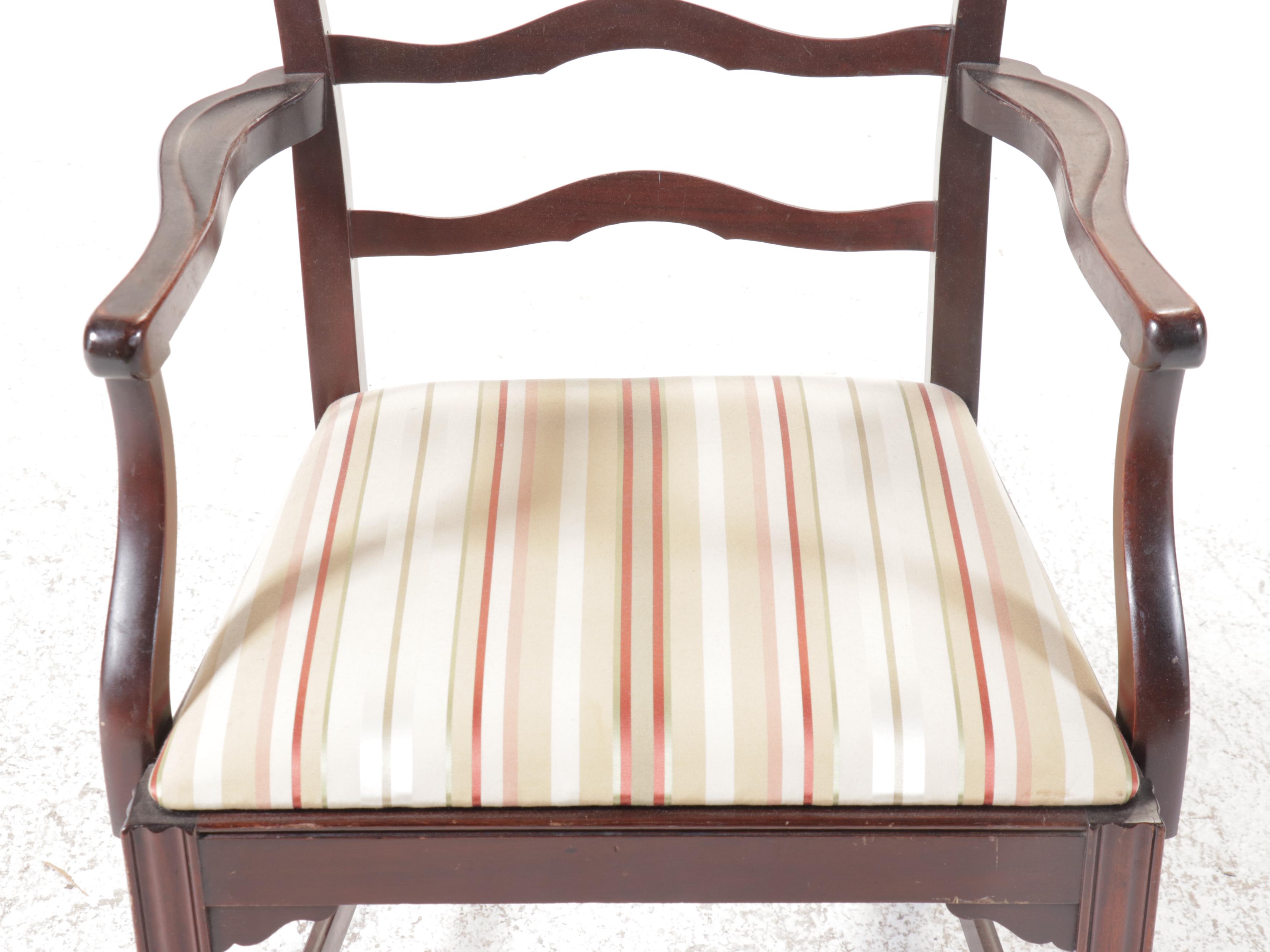 Drexel "New Travis Court" Mahogany Dining Table with Chippendale Style Chairs