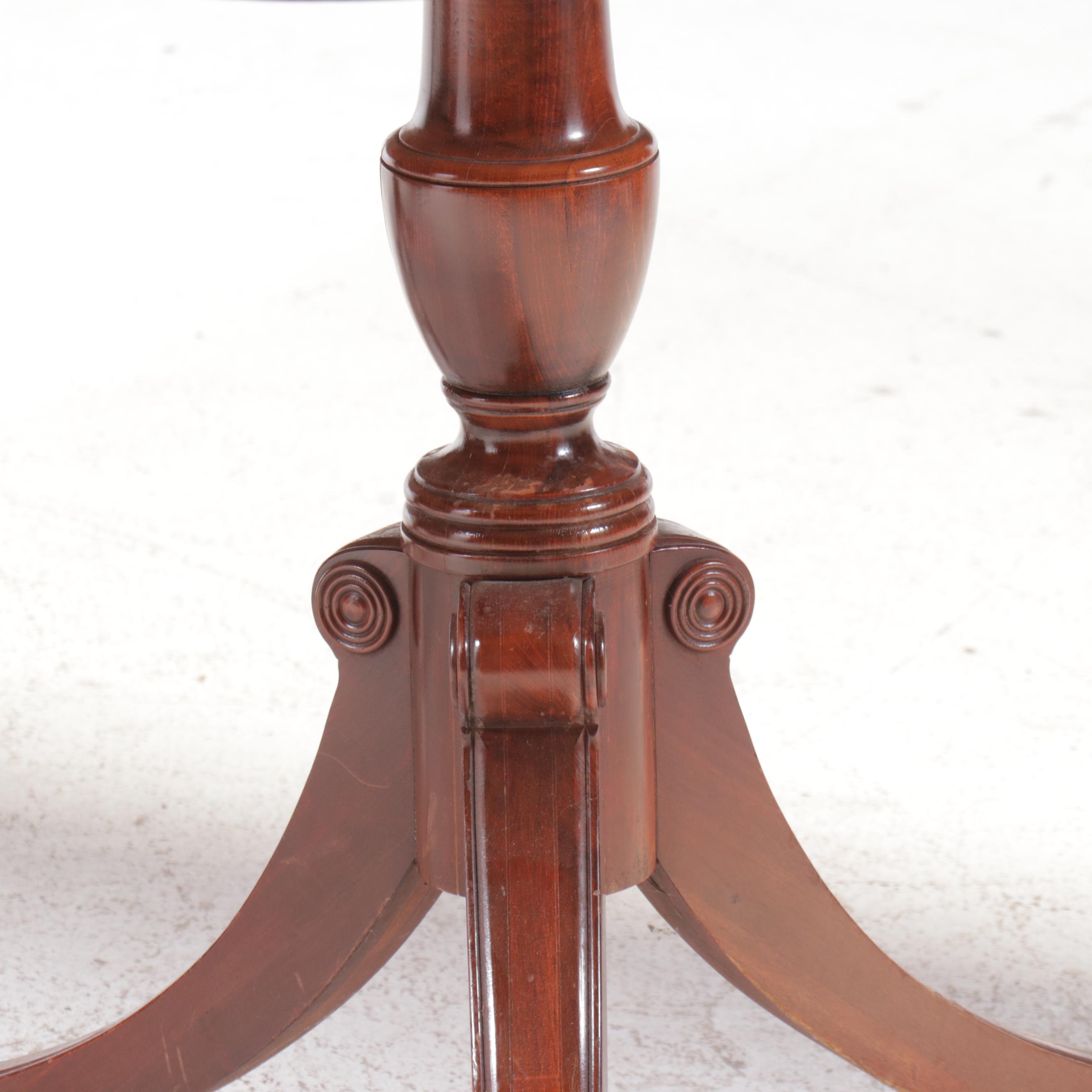 Drexel "New Travis Court" Mahogany Dining Table with Chippendale Style Chairs