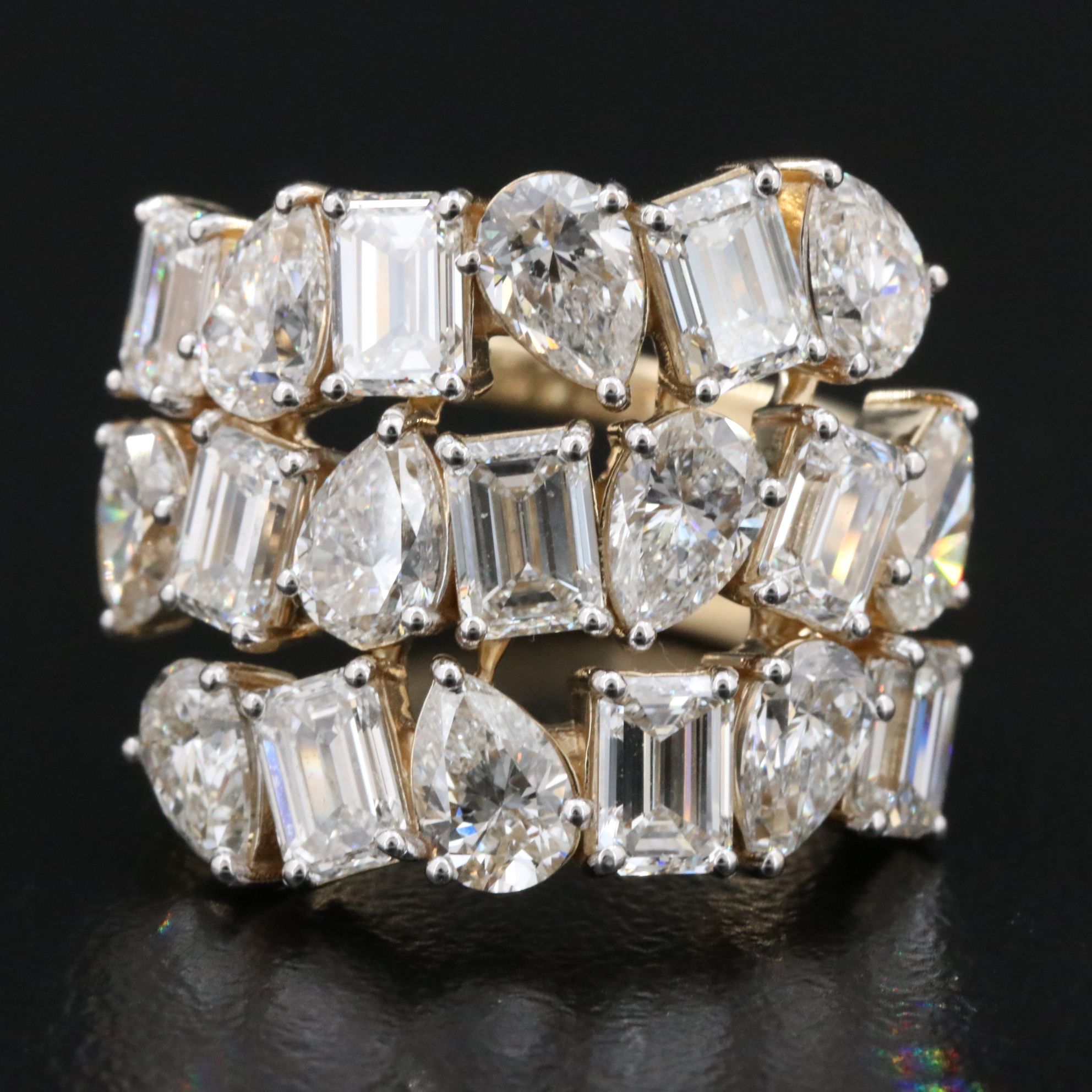 14K 6.14 CTW Lab Grown Diamond Row Ring