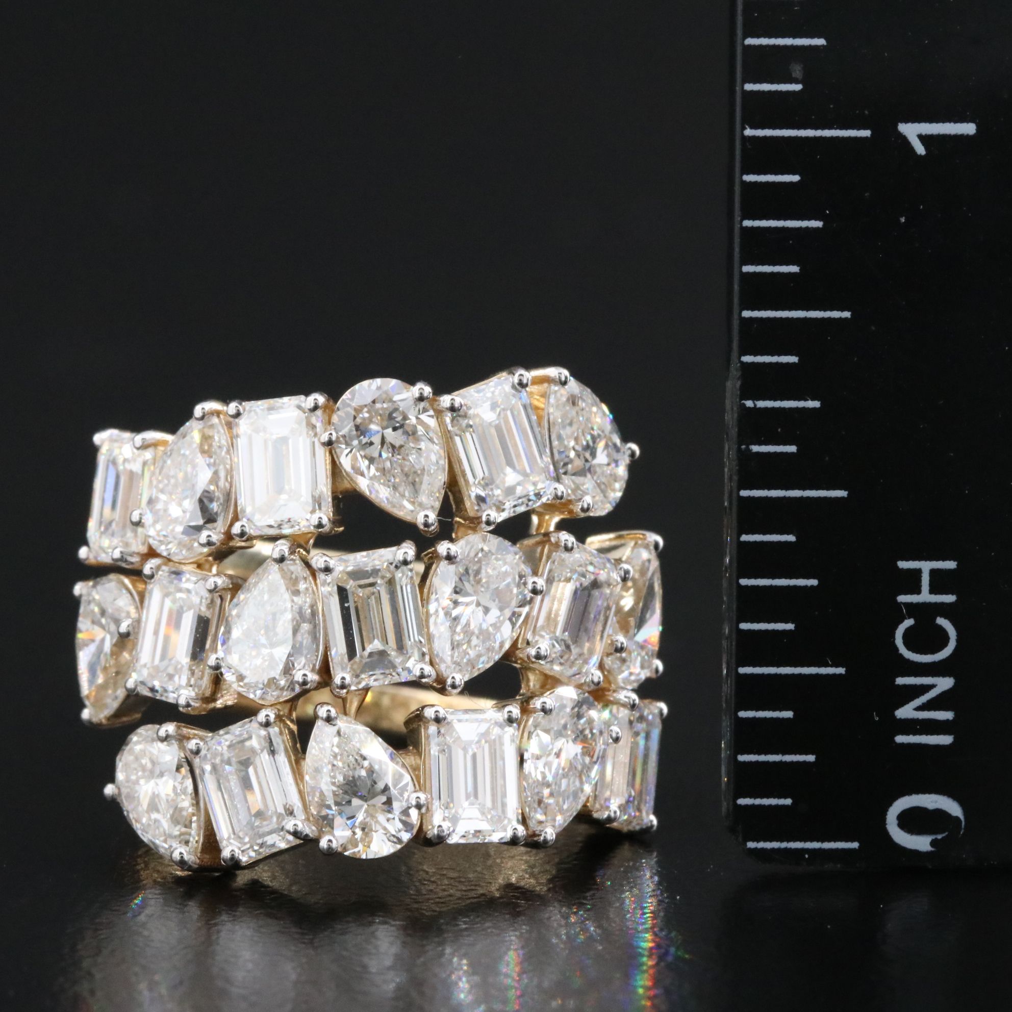 14K 6.14 CTW Lab Grown Diamond Row Ring