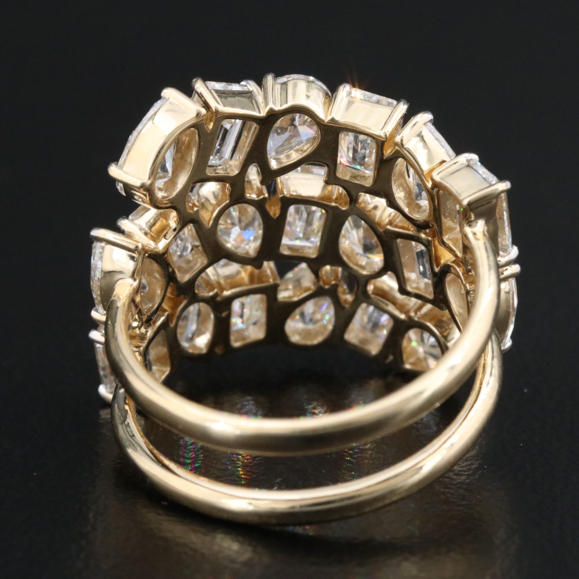 14K 6.14 CTW Lab Grown Diamond Row Ring