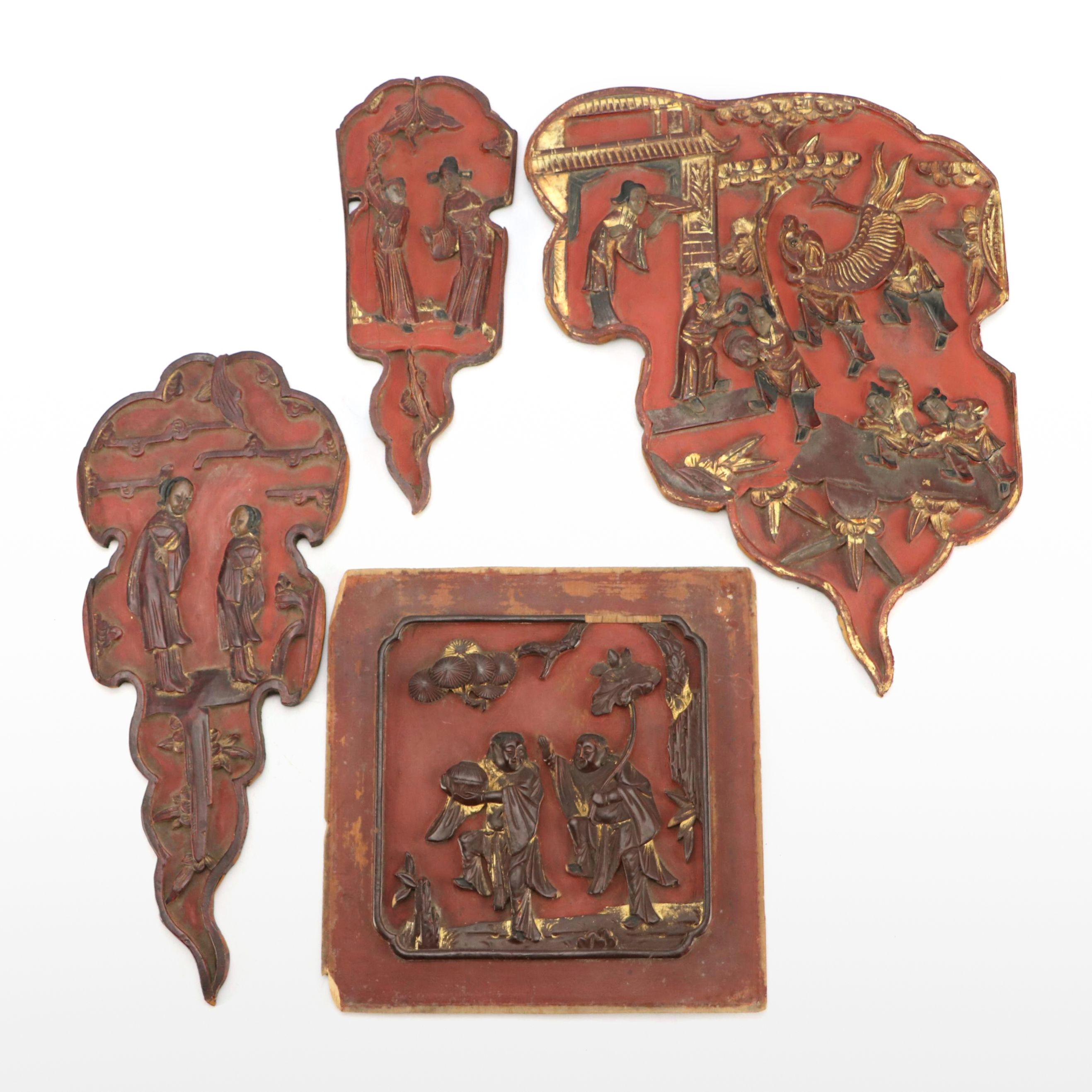 Chinese Carved Wooden Panels