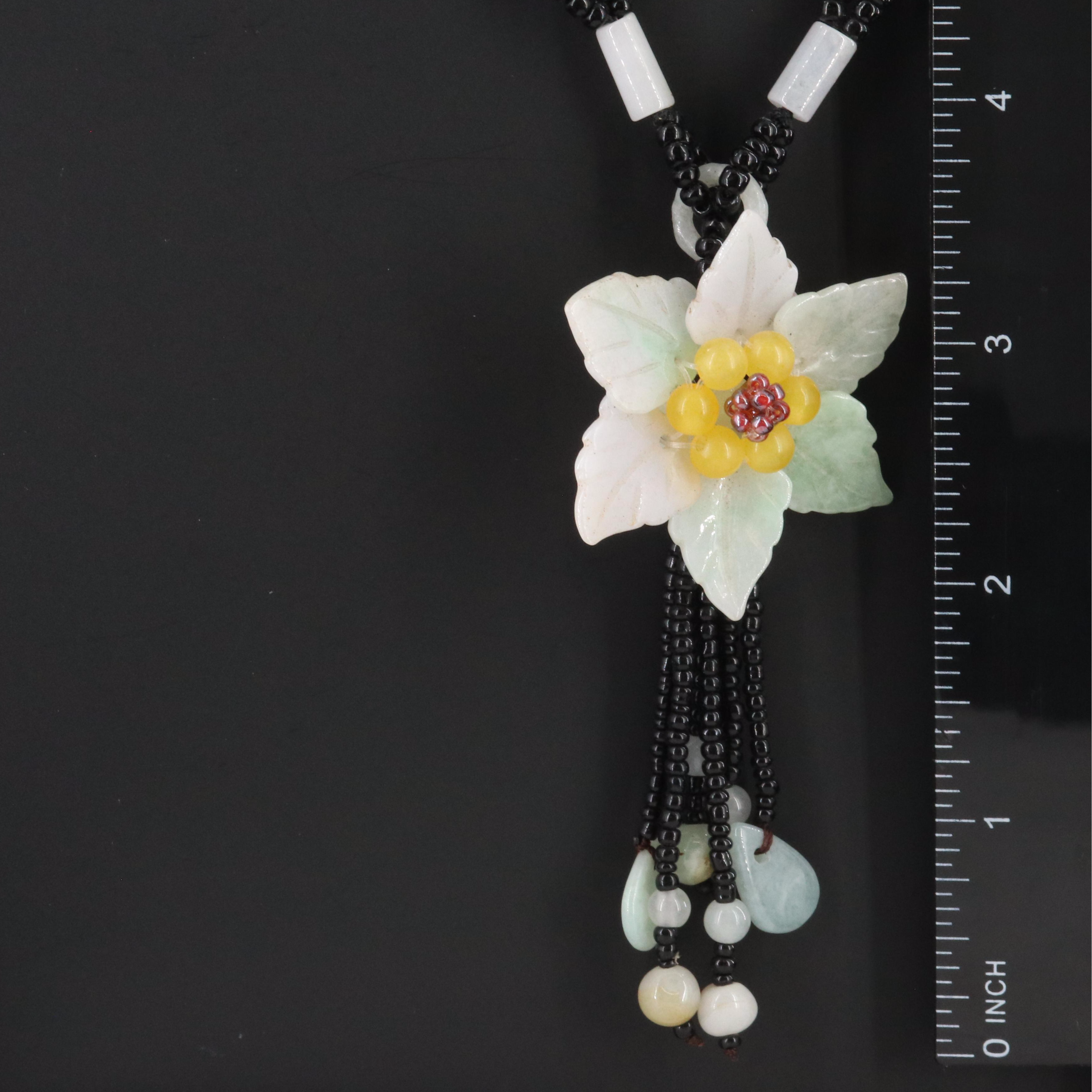 Asian Inspired Necklace Collection Featuring Jadeite, Horn and Bone