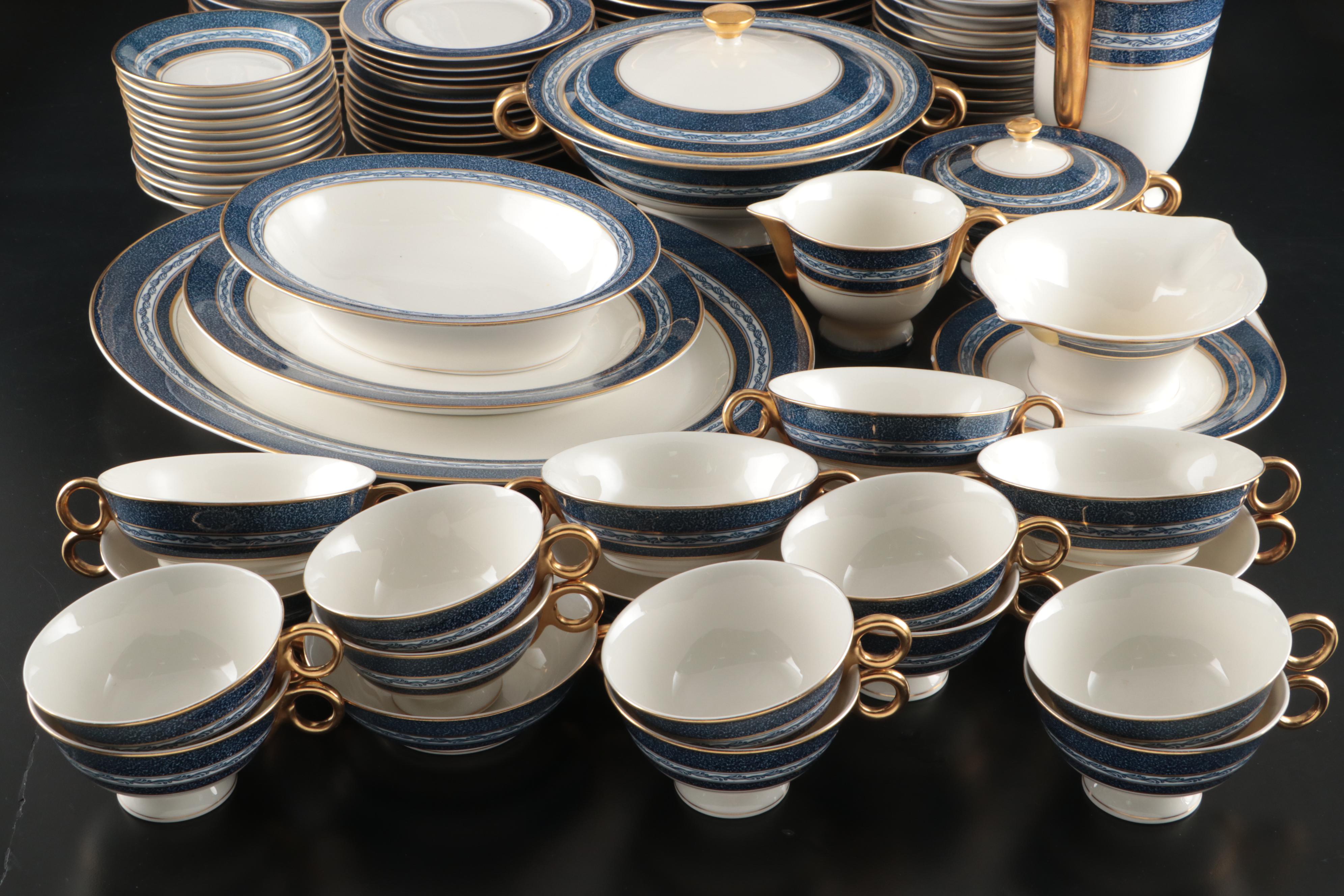 Haviland "Mosaic Cobalt Blue" Porcelain Dinnerware