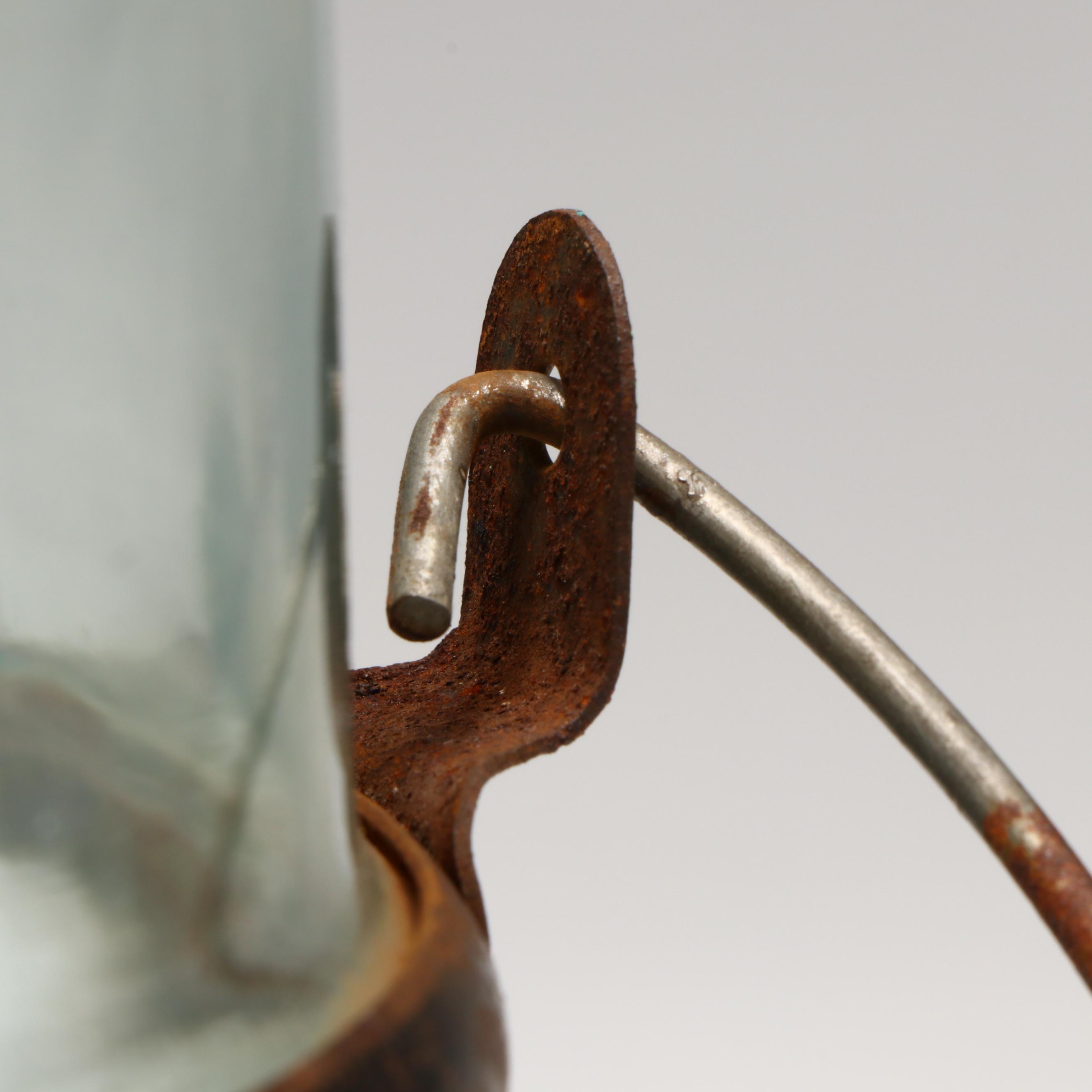 Glass Water Cooling Jug and Kerosene Dispenser Bottle, Early to Mid-20th Century