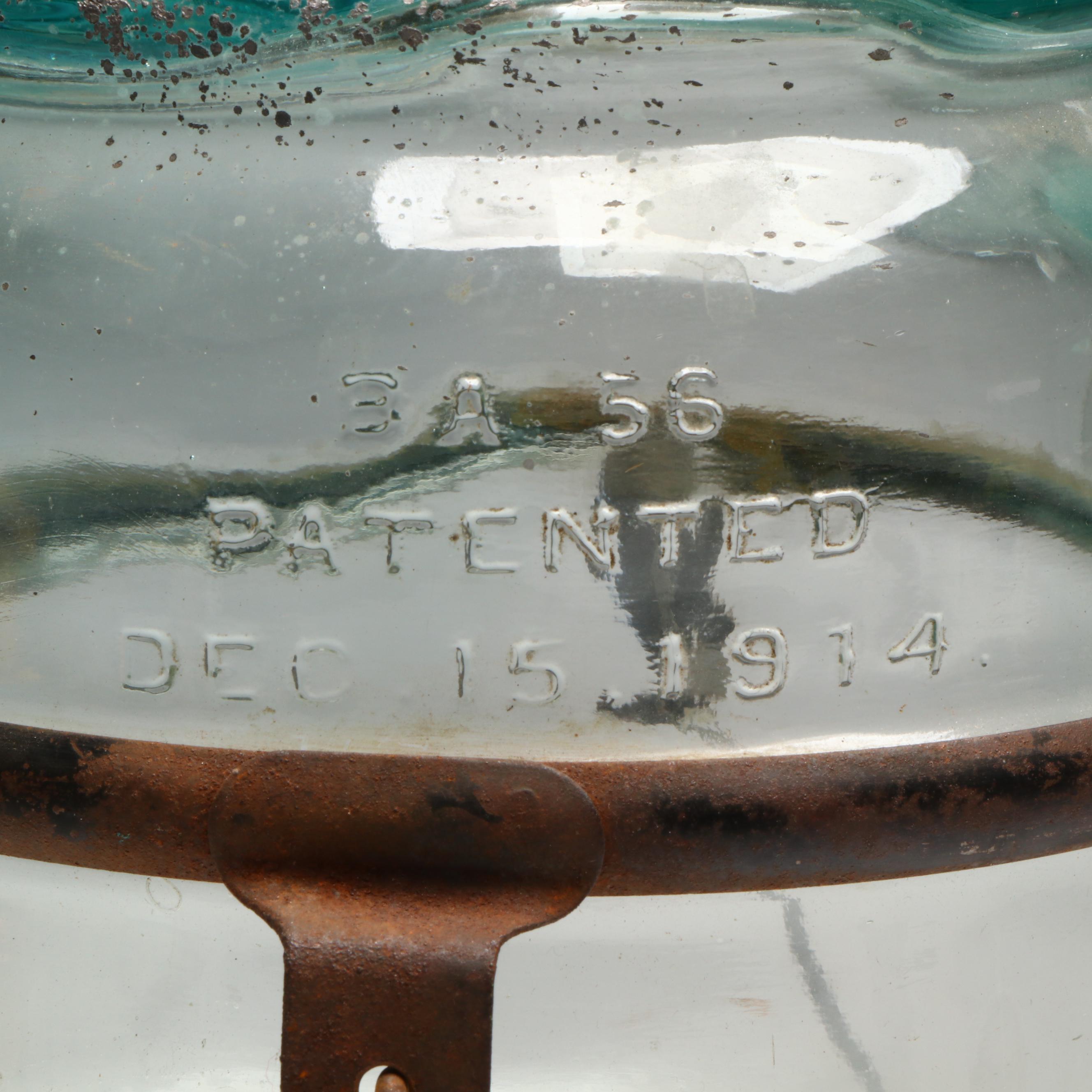 Glass Water Cooling Jug and Kerosene Dispenser Bottle, Early to Mid-20th Century