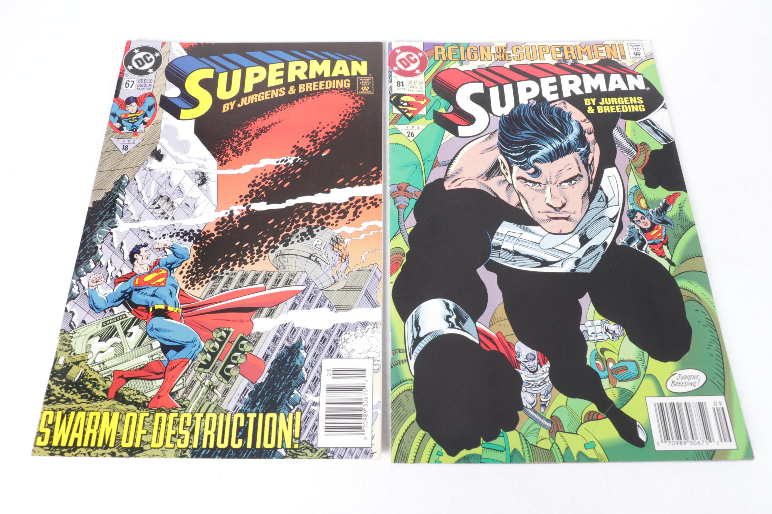 DC Comics "Superman" Bronze to Copper Age Comic Collection