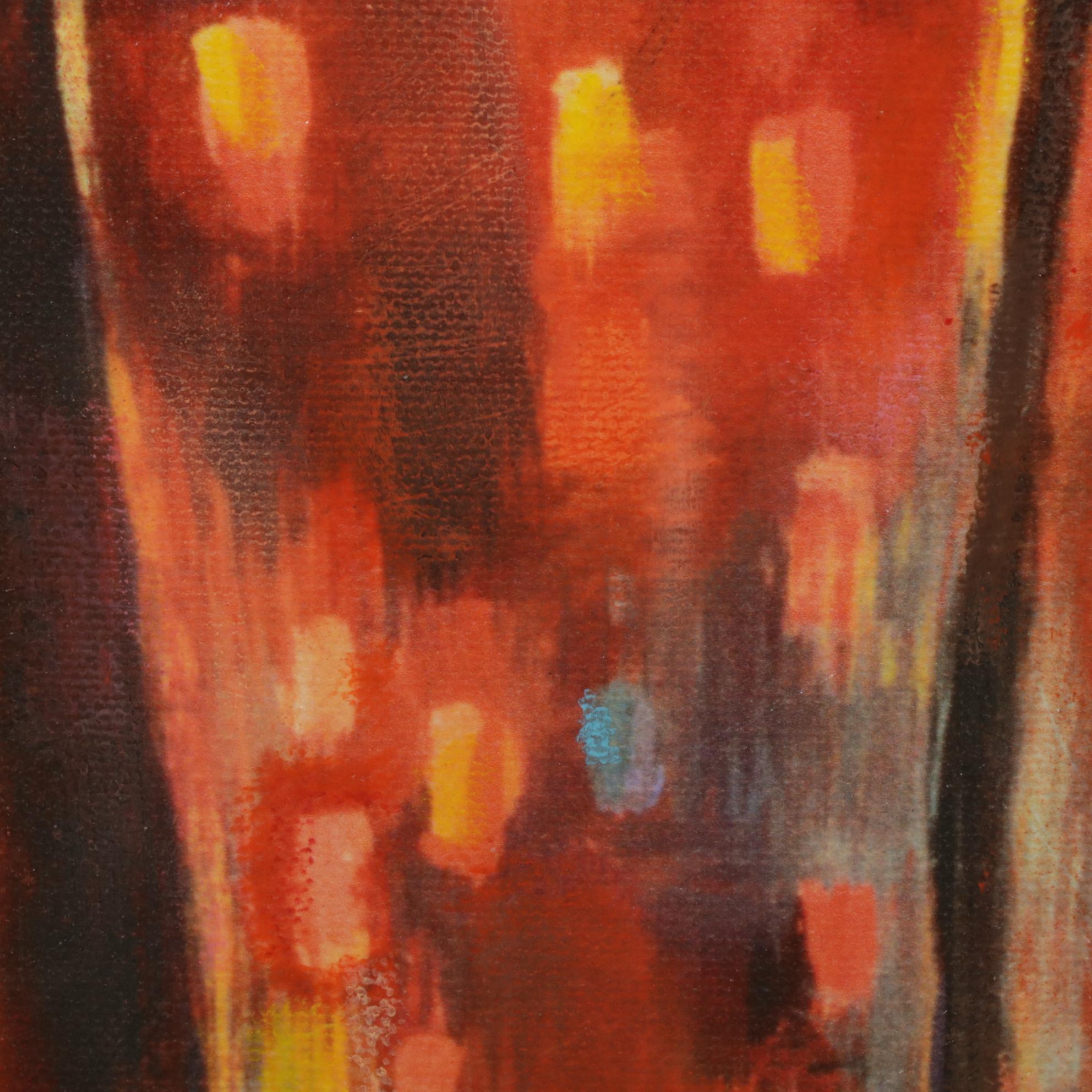 Genie Kalve "City Moons" Oil Painting, 2007