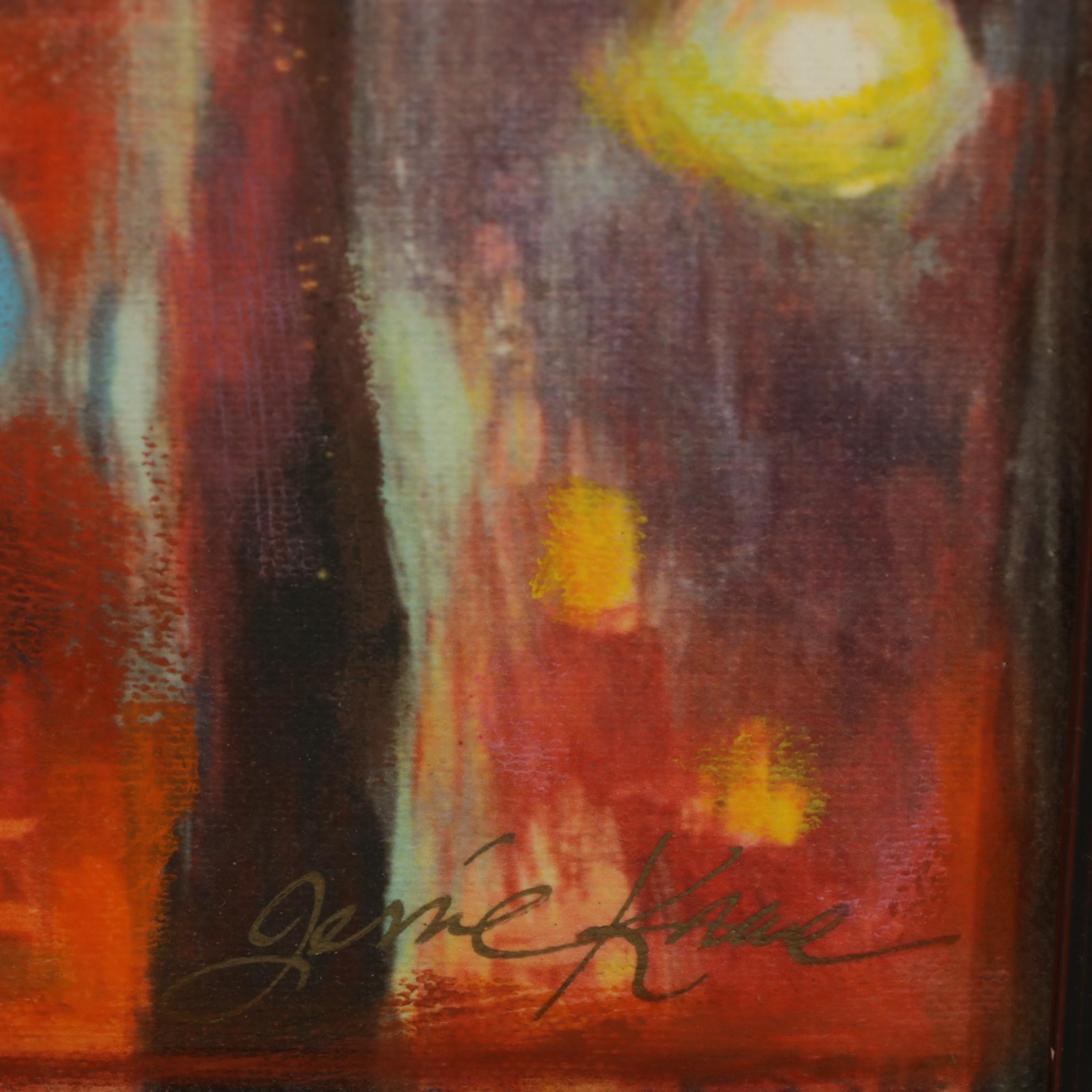 Genie Kalve "City Moons" Oil Painting, 2007