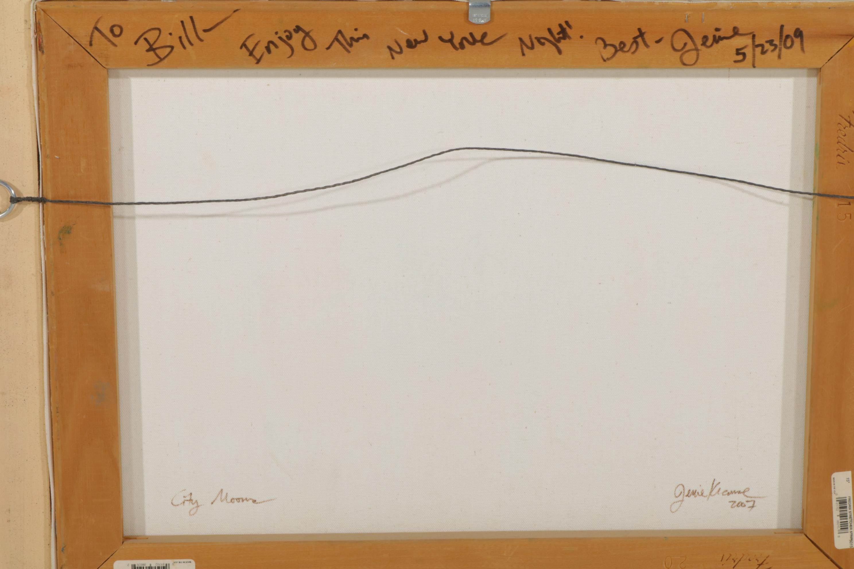 Genie Kalve "City Moons" Oil Painting, 2007