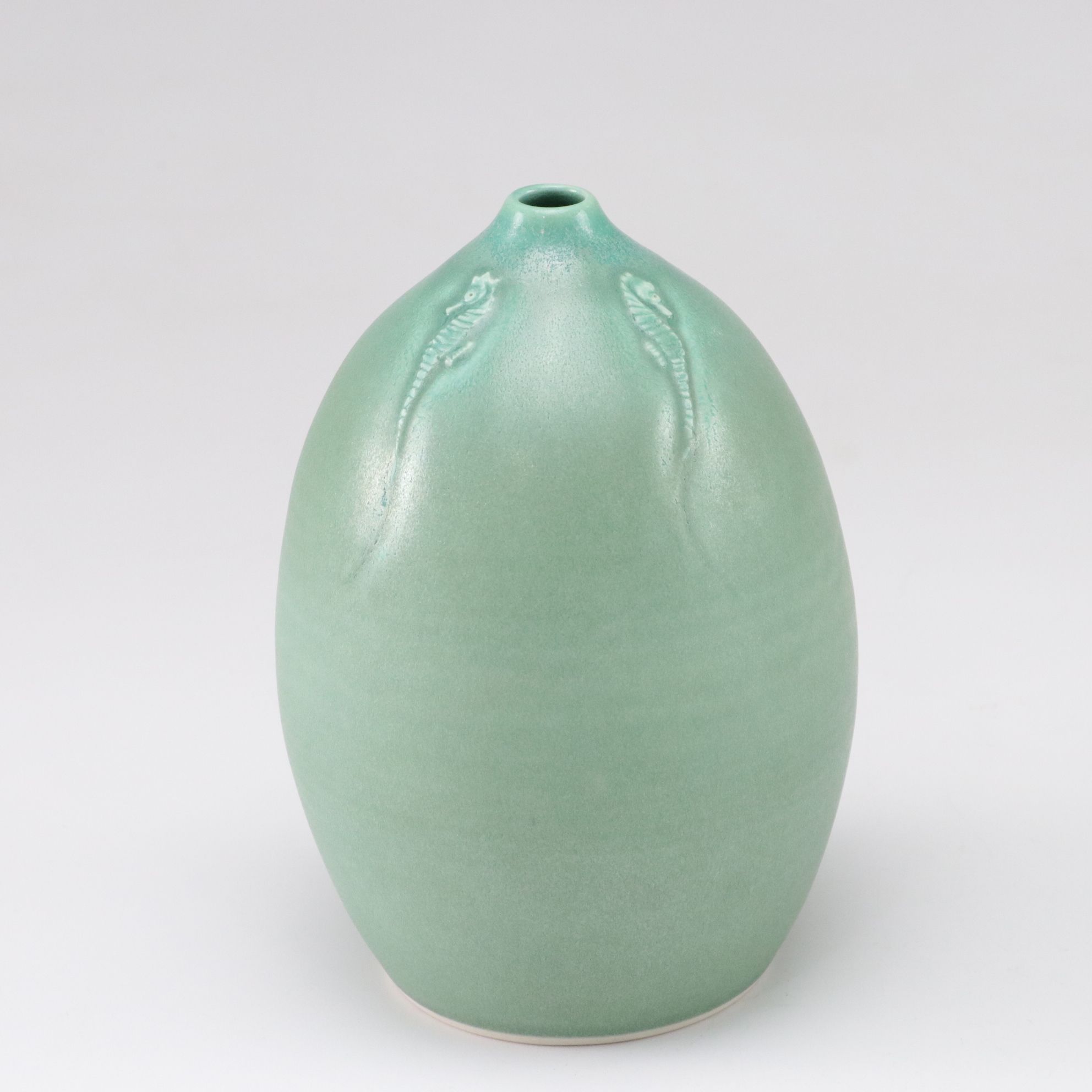 Linda Michalek "Seahorse" and "Ginkgo" Matte Finish Vases