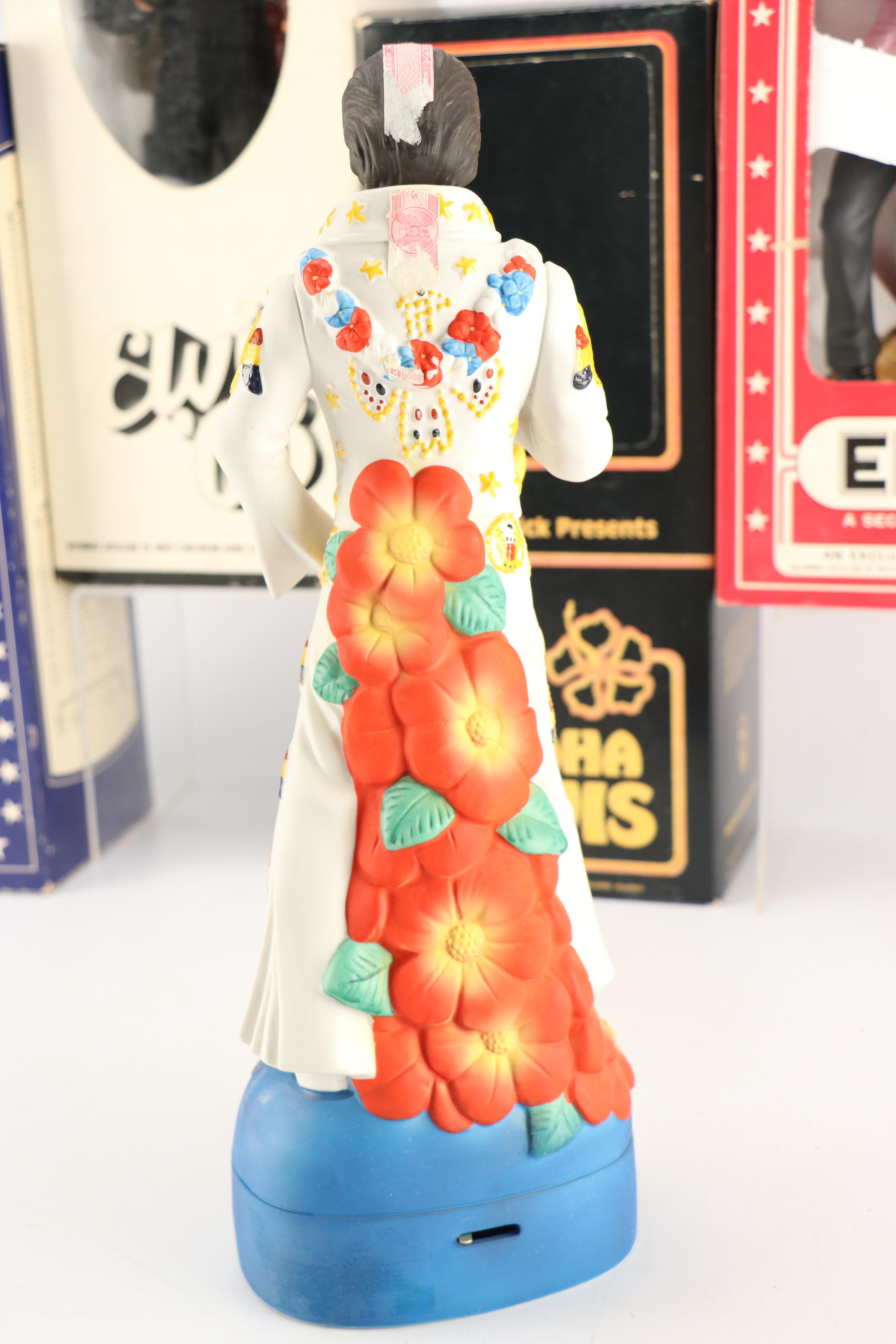 McCormick Elvis Presley Decanters with Collectors Plates and Other Décor