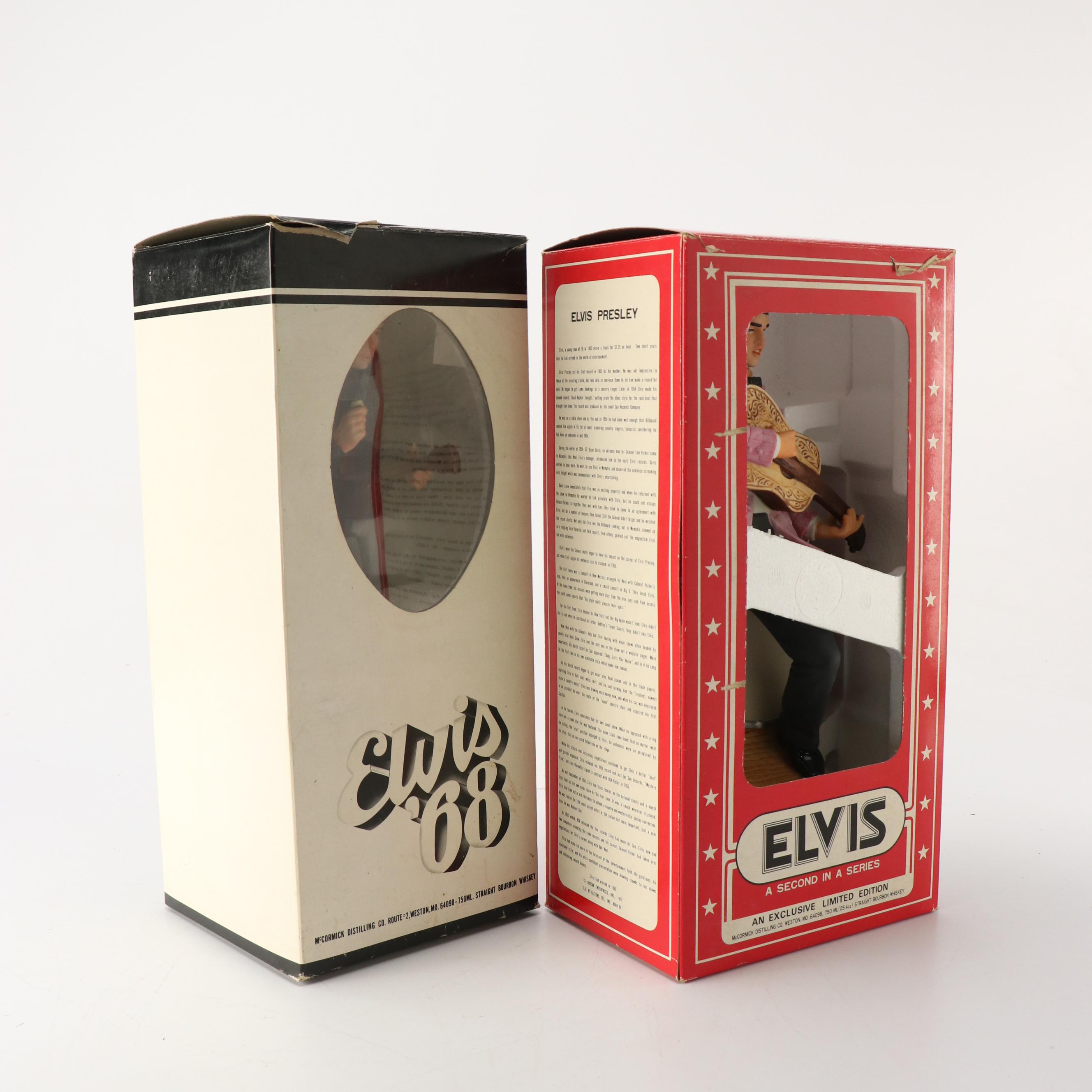 McCormick Elvis Presley Decanters with Collectors Plates and Other Décor