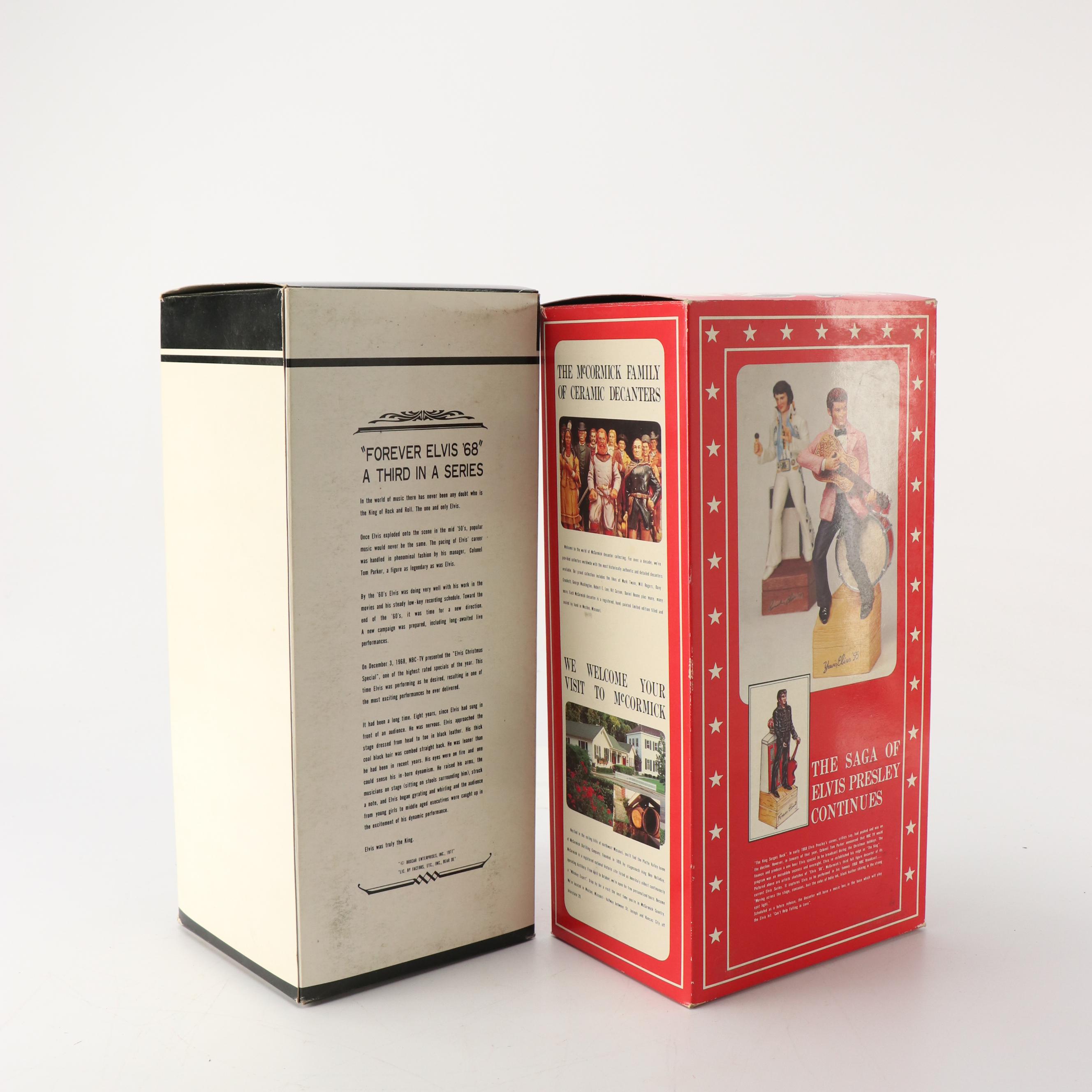 McCormick Elvis Presley Decanters with Collectors Plates and Other Décor