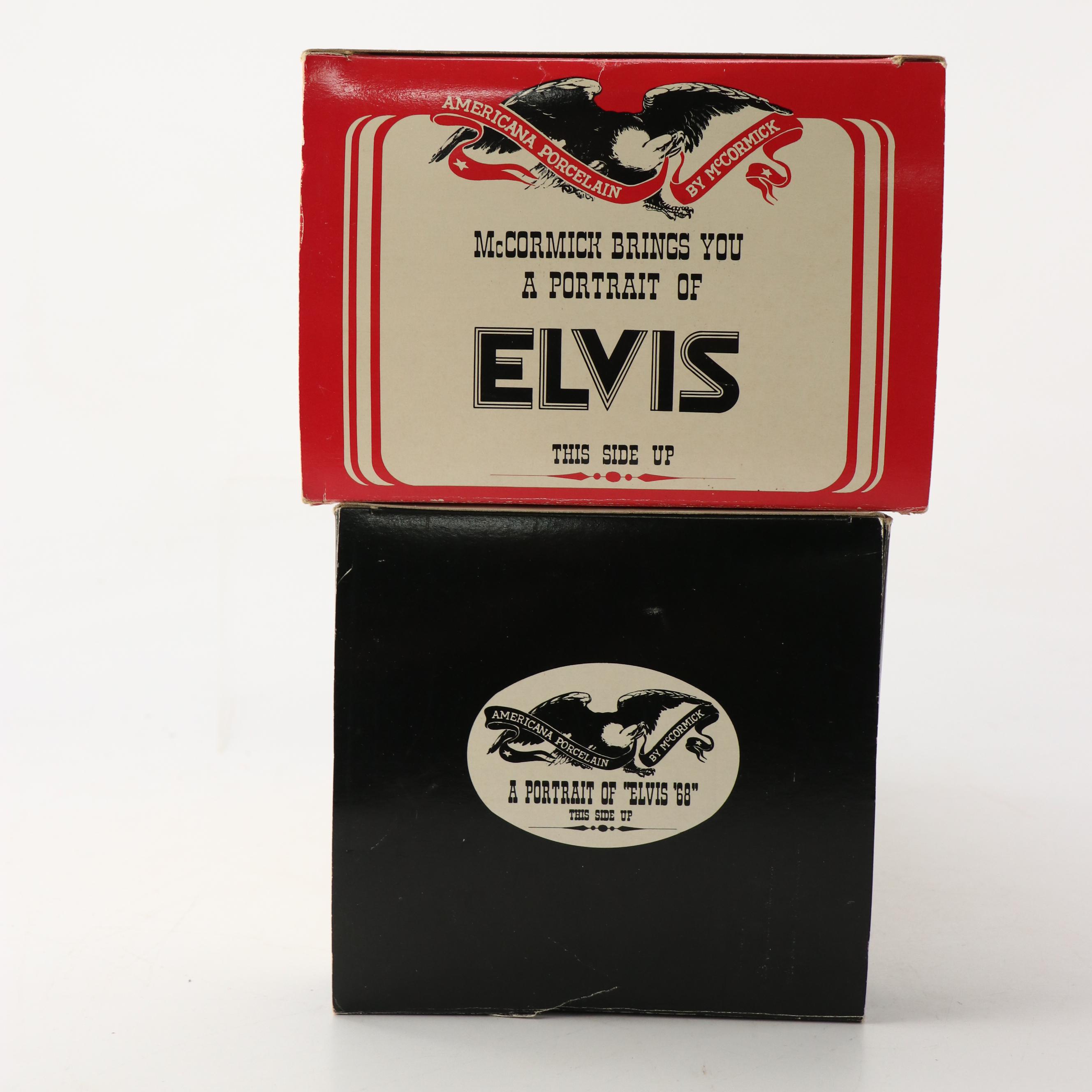McCormick Elvis Presley Decanters with Collectors Plates and Other Décor