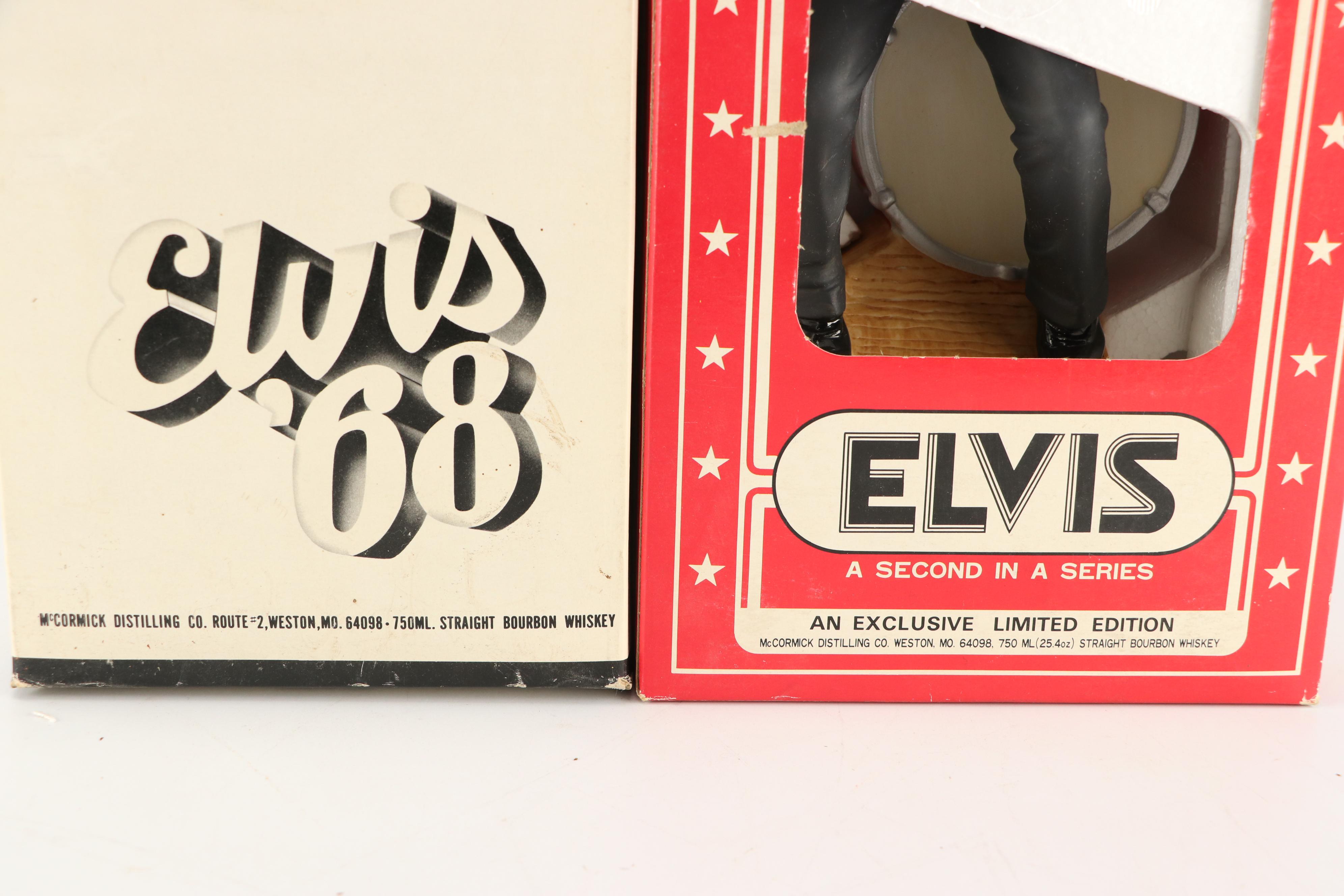 McCormick Elvis Presley Decanters with Collectors Plates and Other Décor