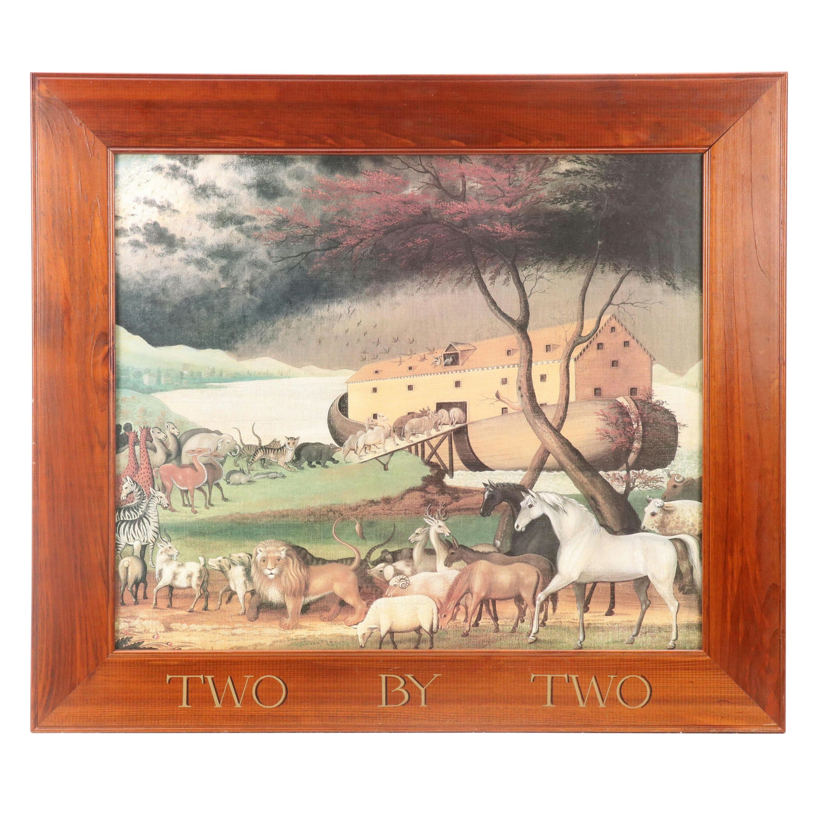 After Edward Hicks Offset Lithograph "Noah's Ark"