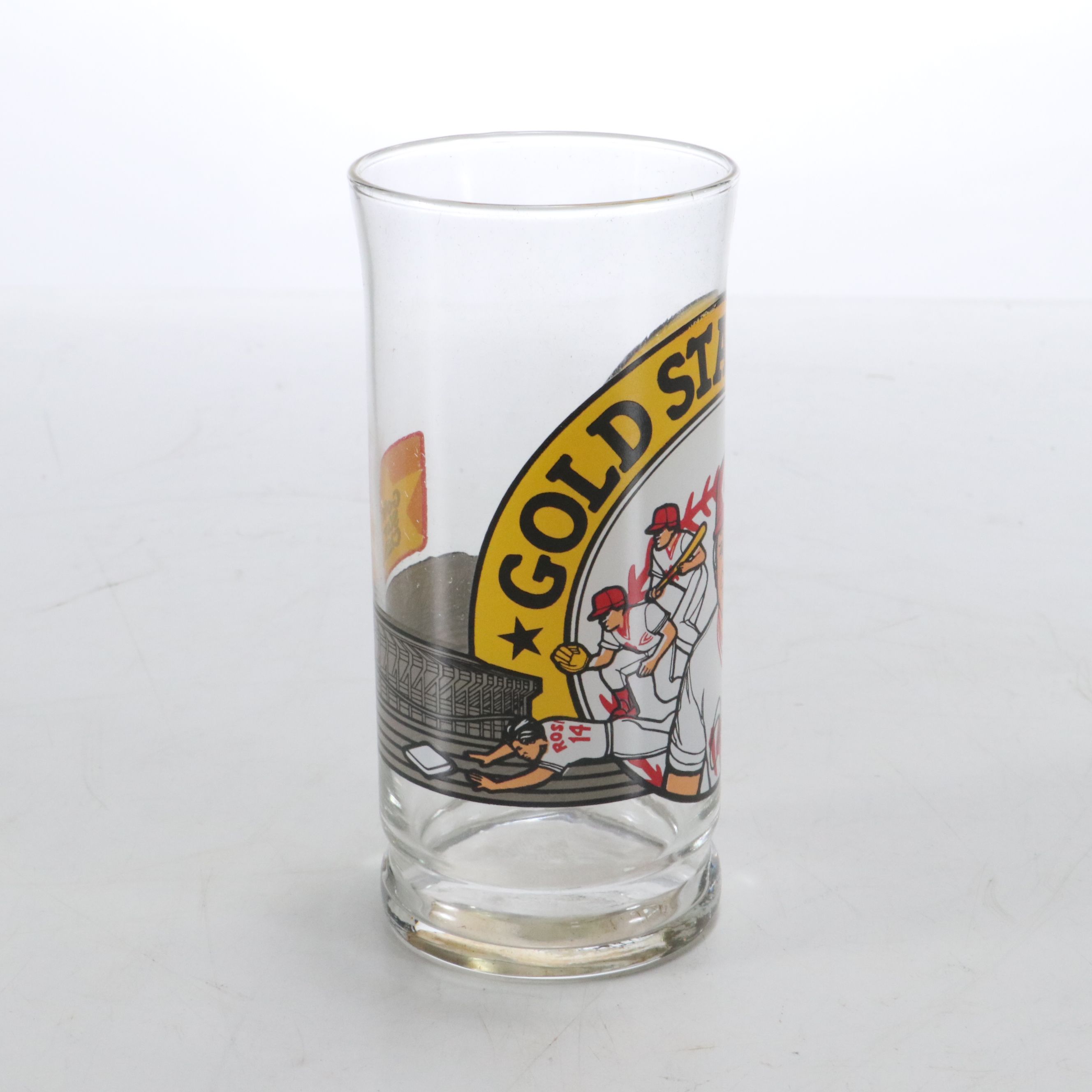 Libbey Glass Gold Star Chili Cincinnati Reds Pete Rose Commemorative Tumblers