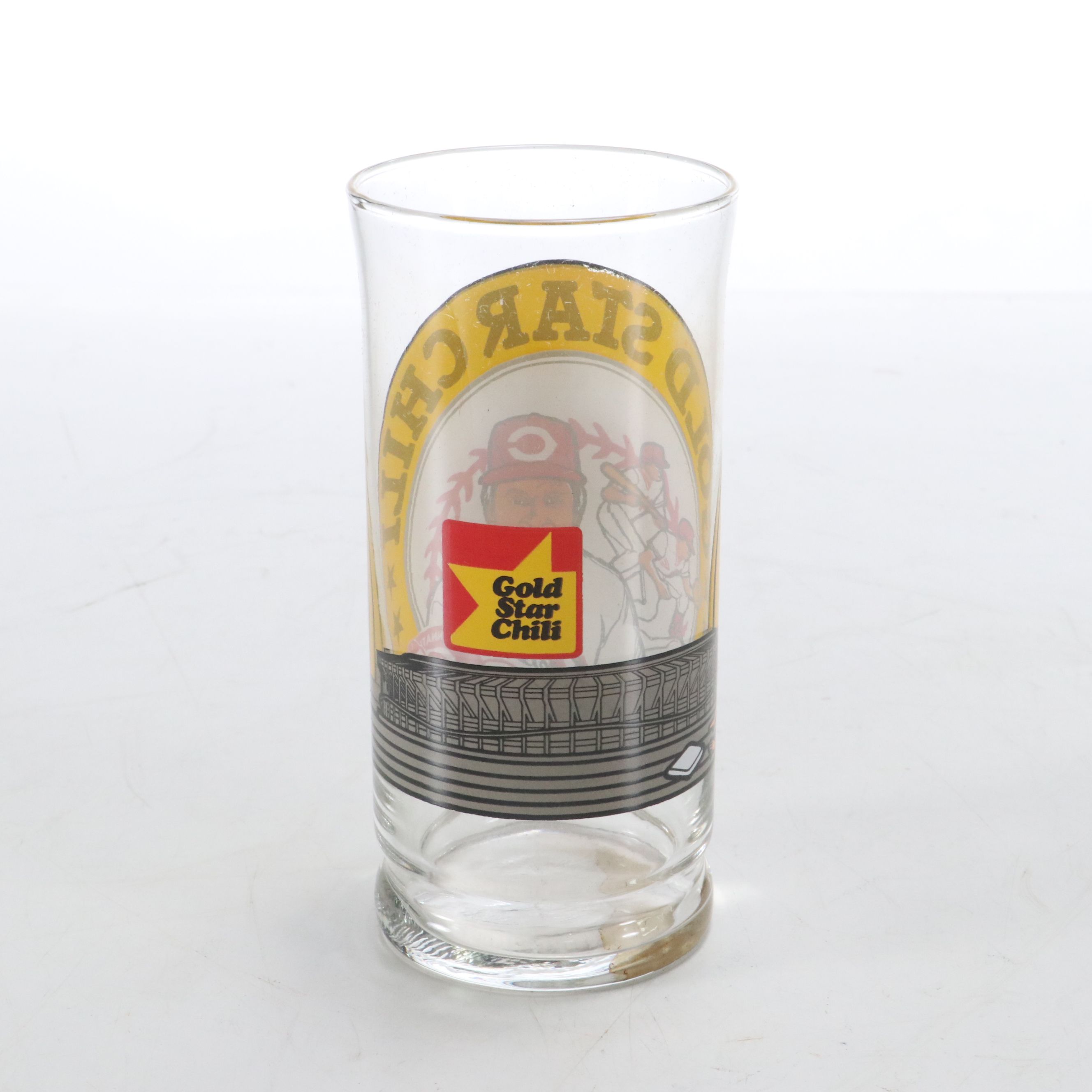 Libbey Glass Gold Star Chili Cincinnati Reds Pete Rose Commemorative Tumblers