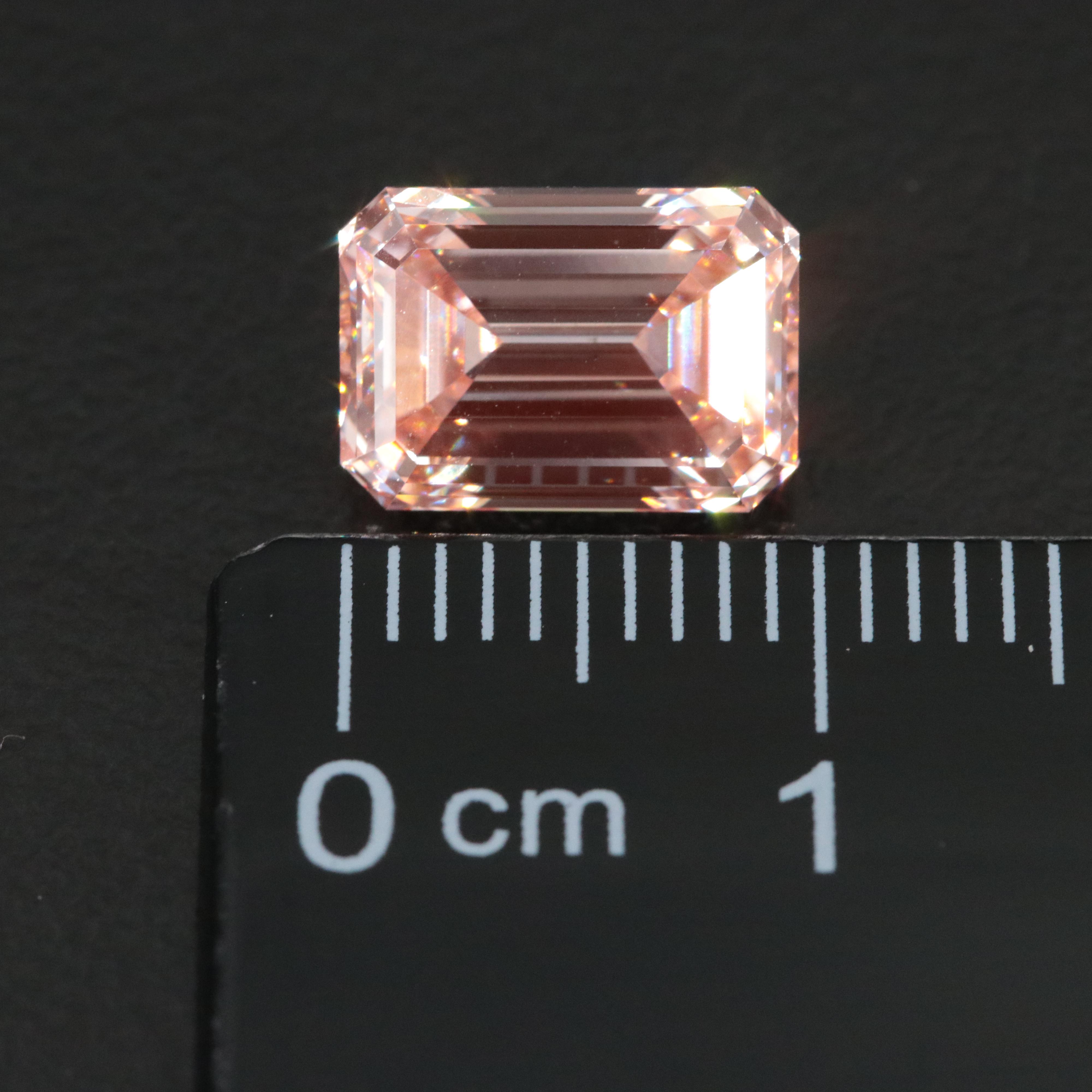 Loose 3.05 CT Lab Grown Fancy Pink Diamond with IGI Report
