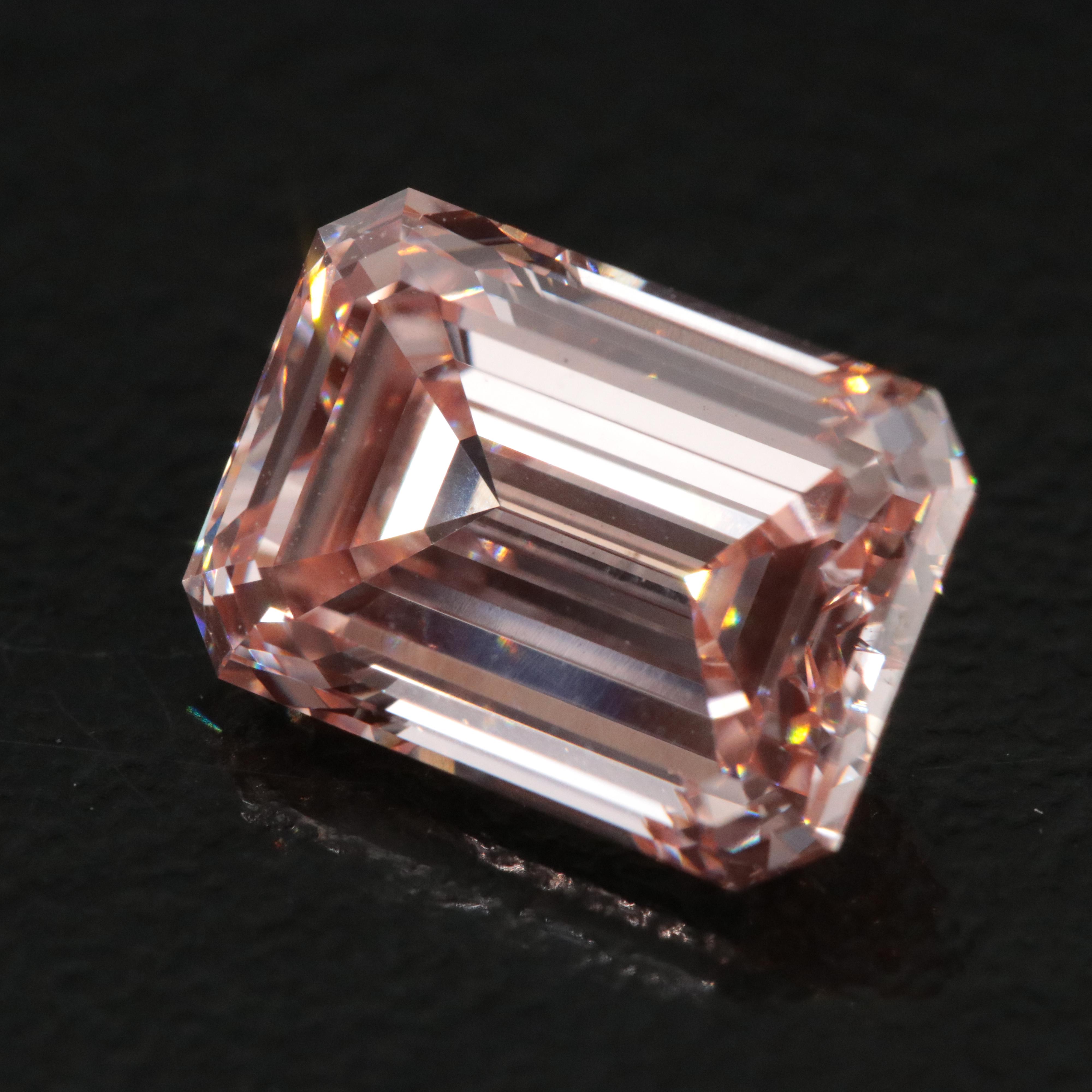 Loose 3.05 CT Lab Grown Fancy Pink Diamond with IGI Report