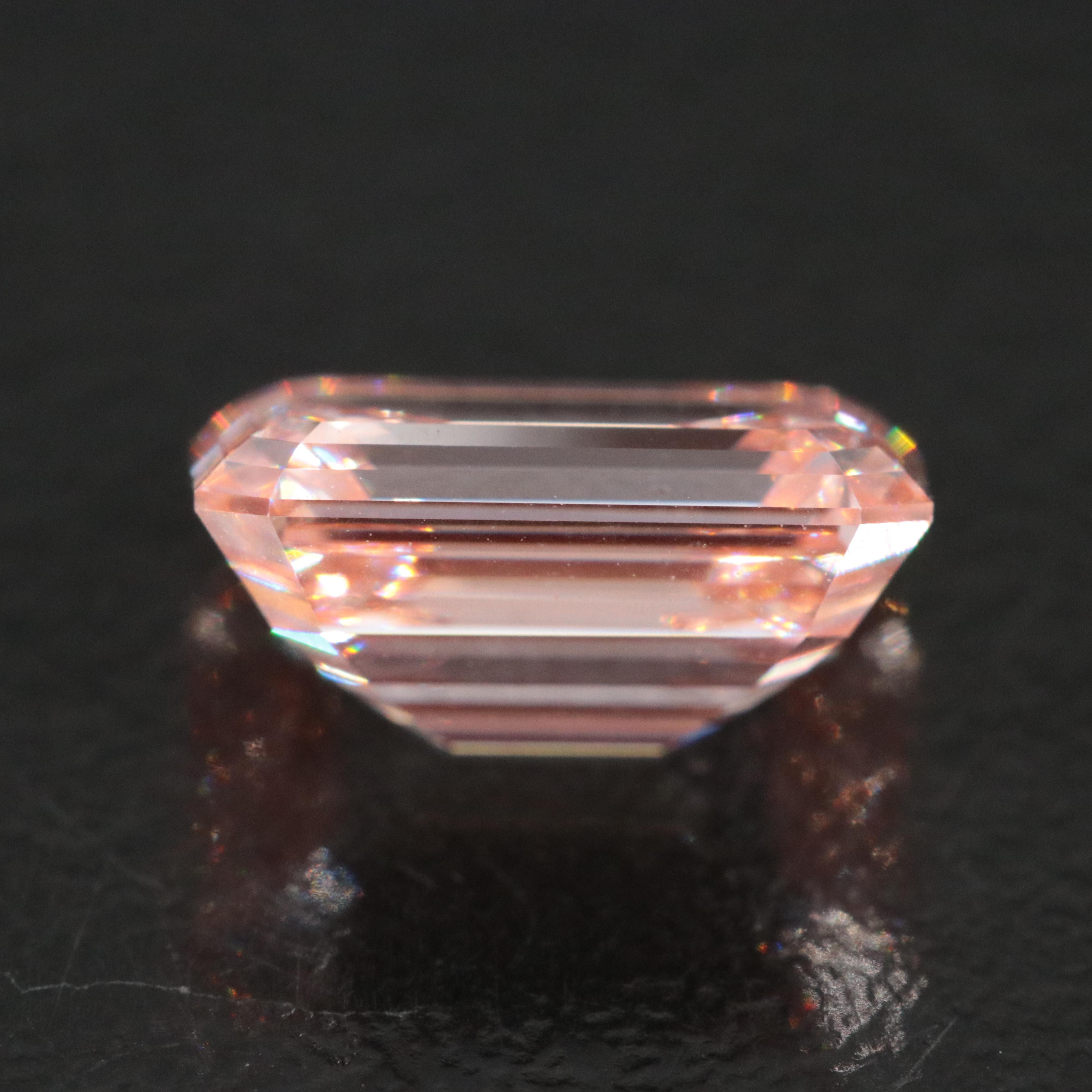 Loose 3.05 CT Lab Grown Fancy Pink Diamond with IGI Report