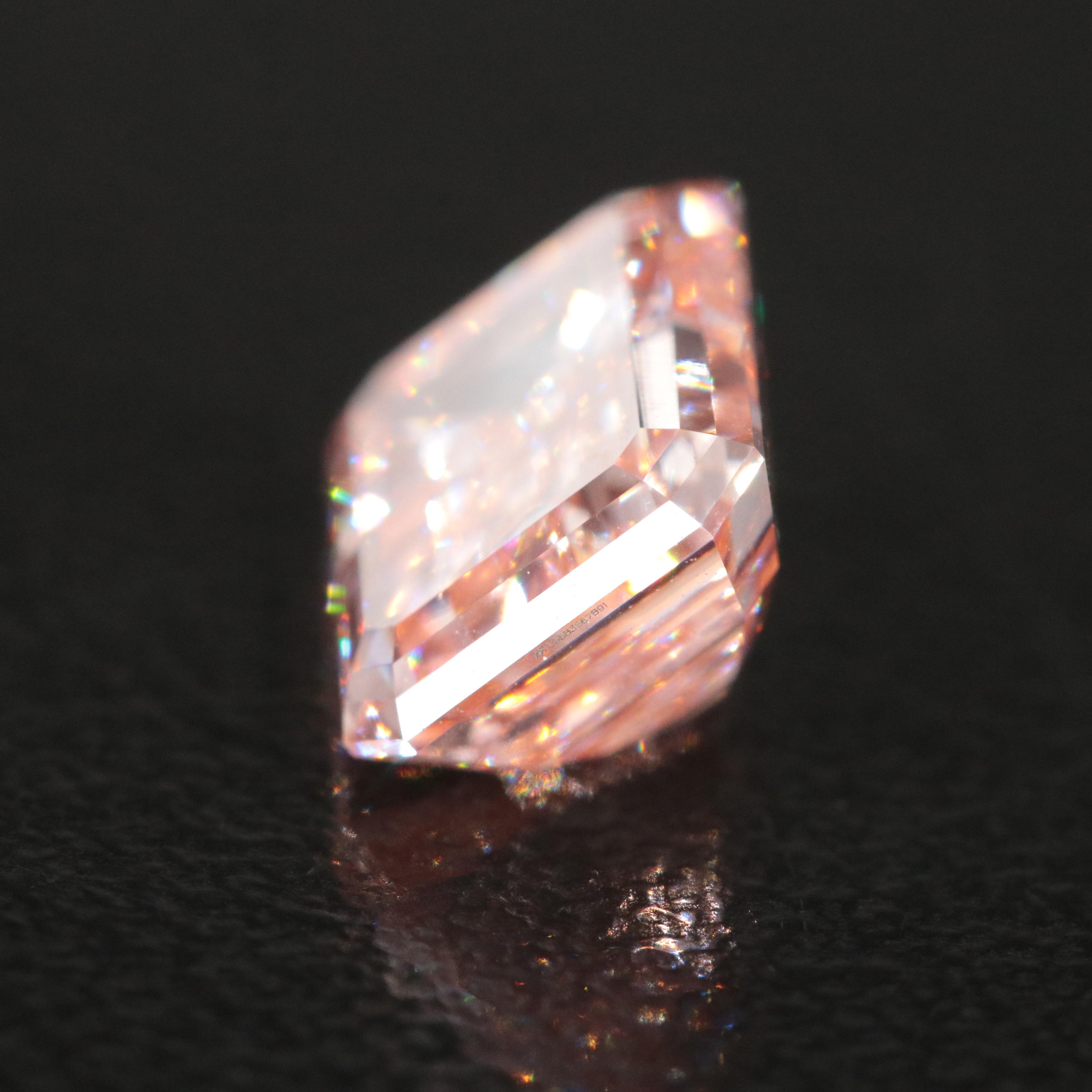 Loose 3.05 CT Lab Grown Fancy Pink Diamond with IGI Report