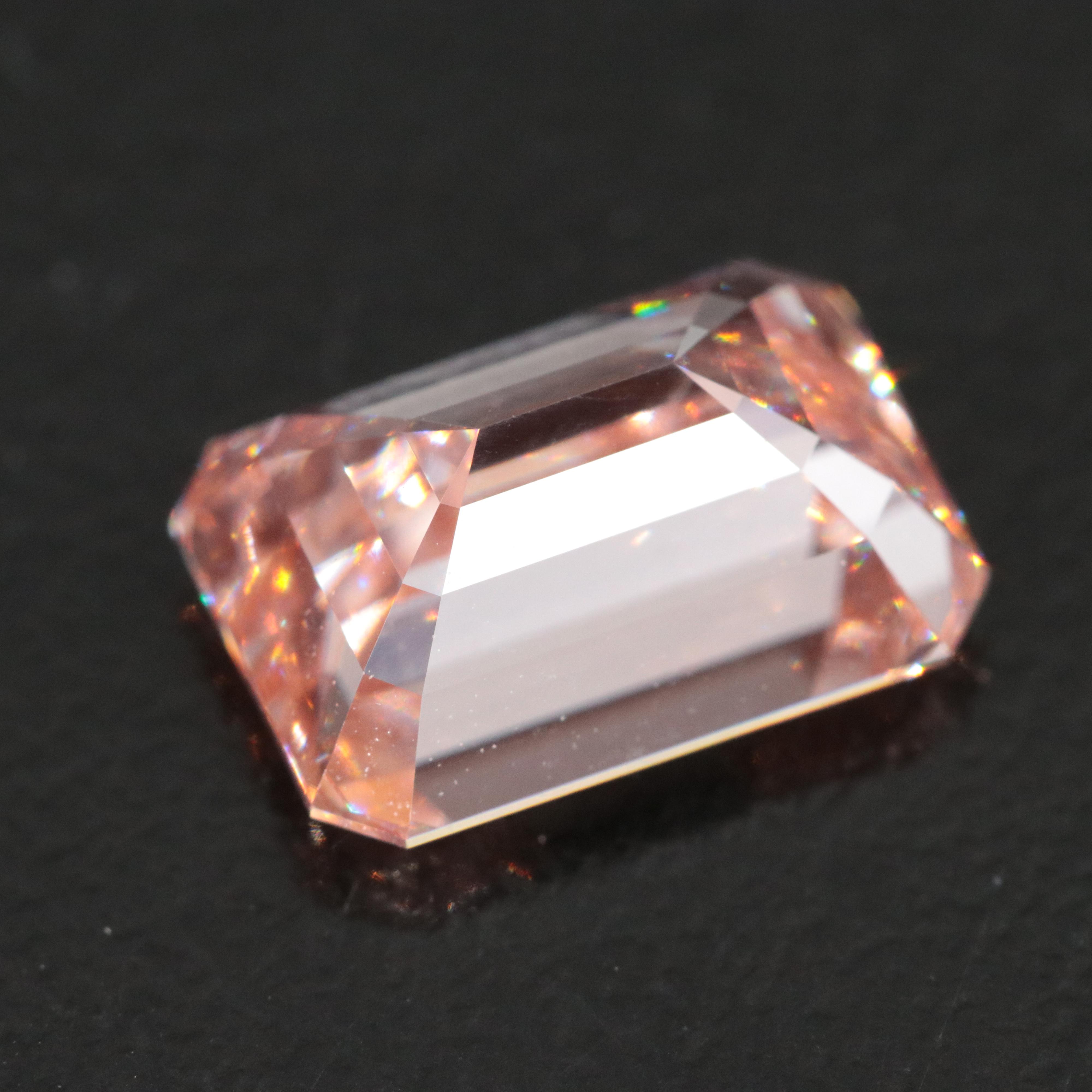 Loose 3.05 CT Lab Grown Fancy Pink Diamond with IGI Report