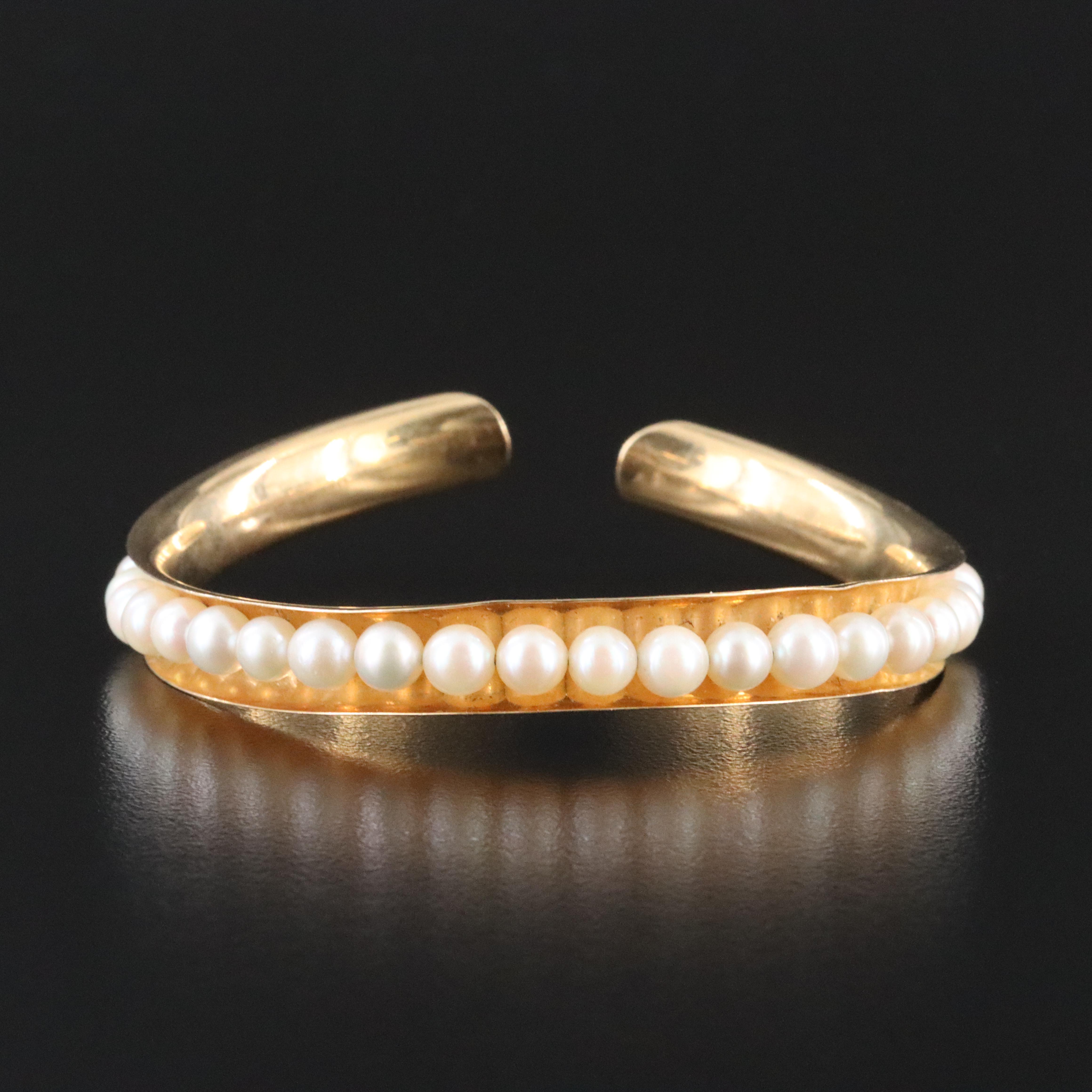 14K Pearl Cuff