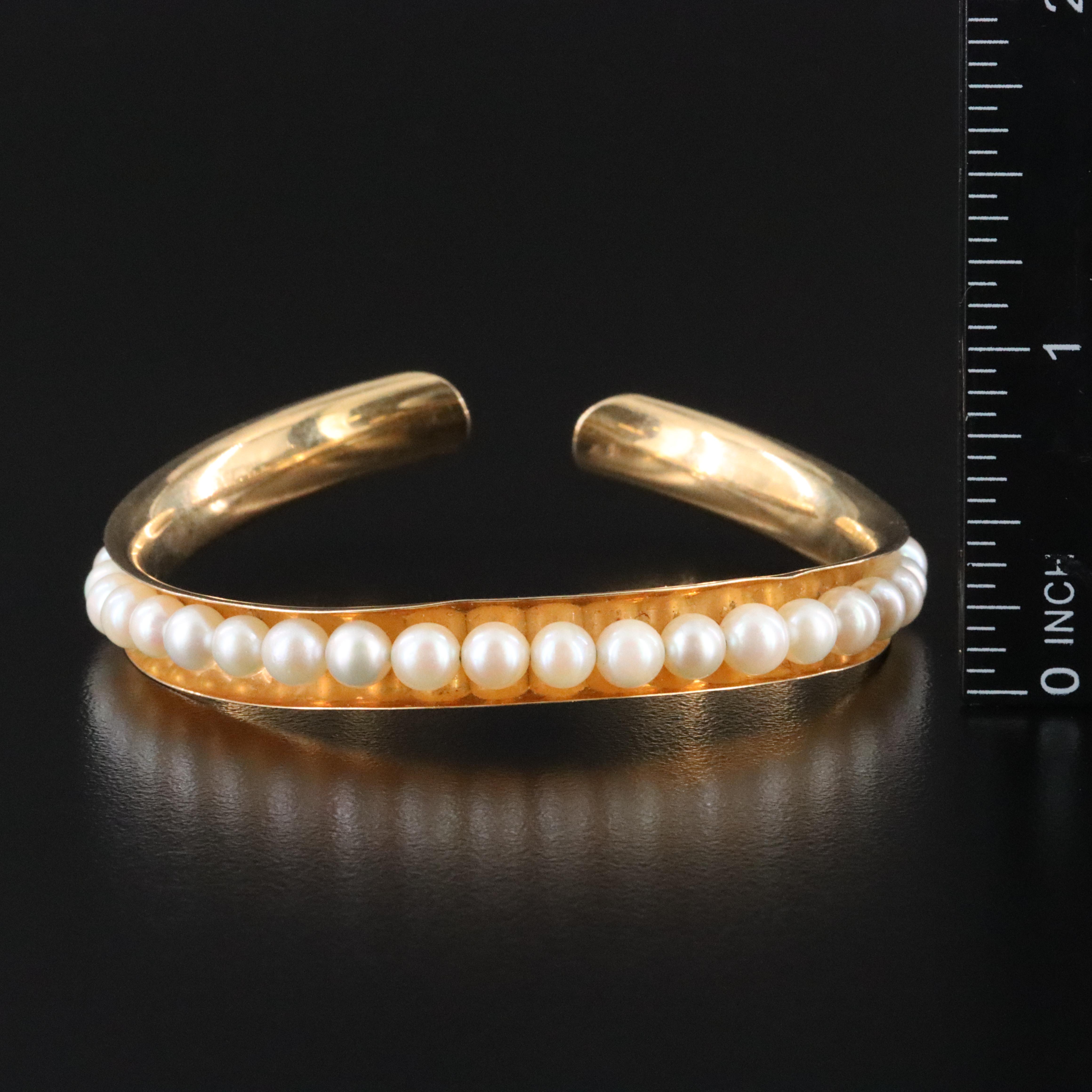 14K Pearl Cuff