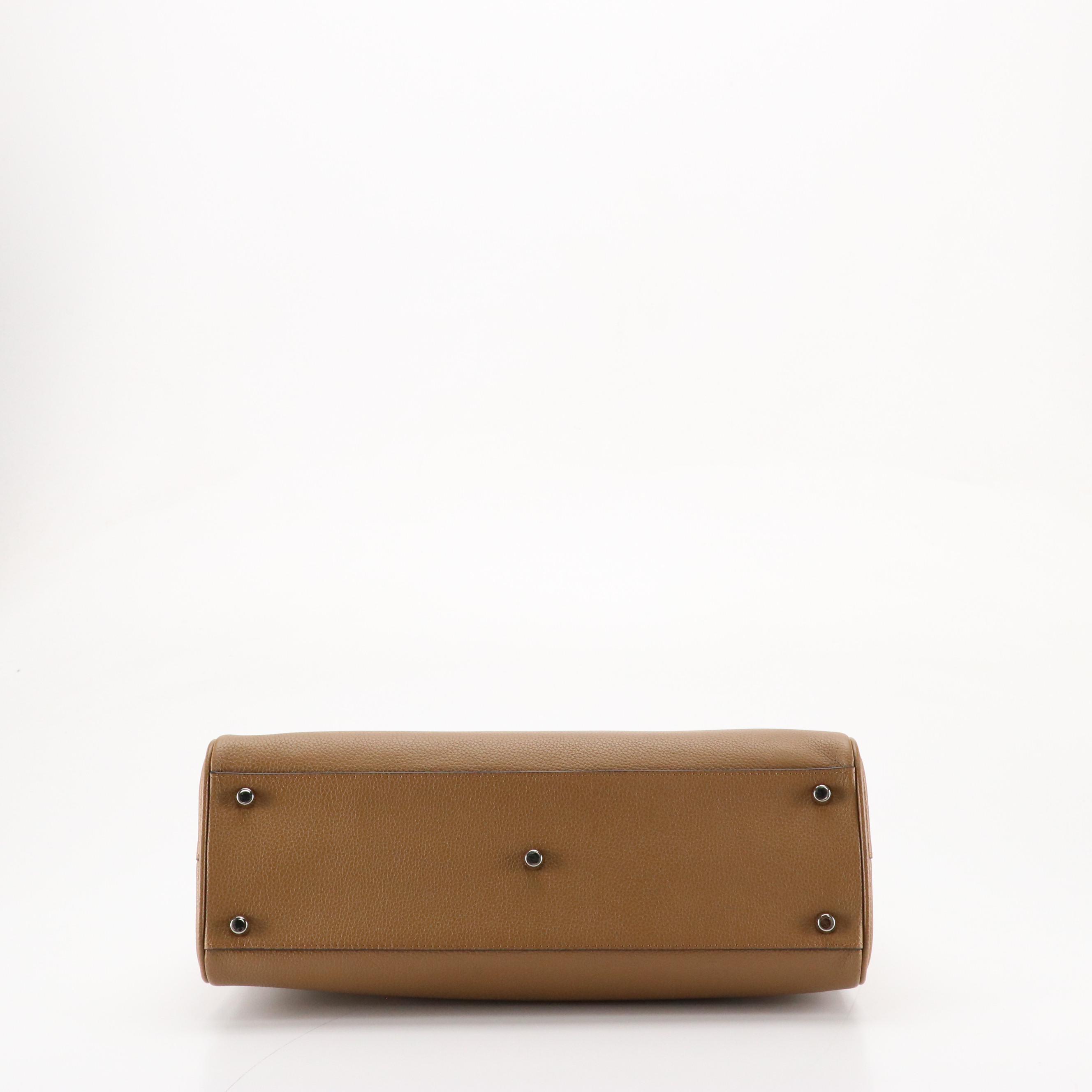 Gucci Interlocking GG Horsebit Calfskin Leather Zumi Top Handle Two-Way Bag