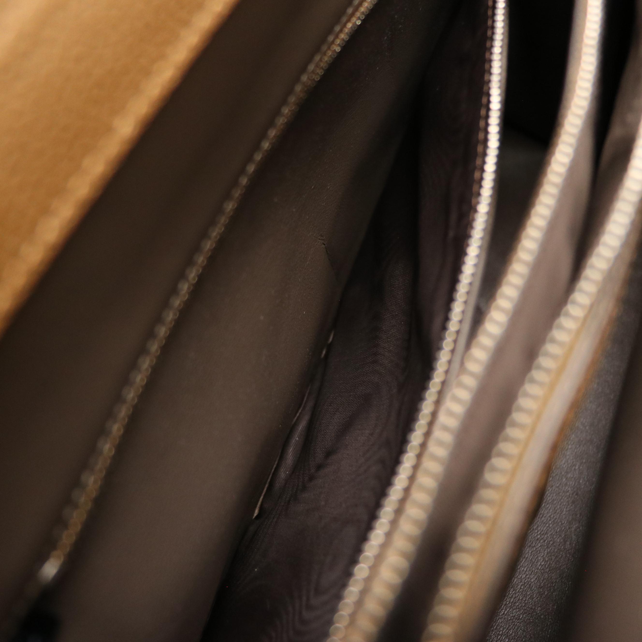 Gucci Interlocking GG Horsebit Calfskin Leather Zumi Top Handle Two-Way Bag