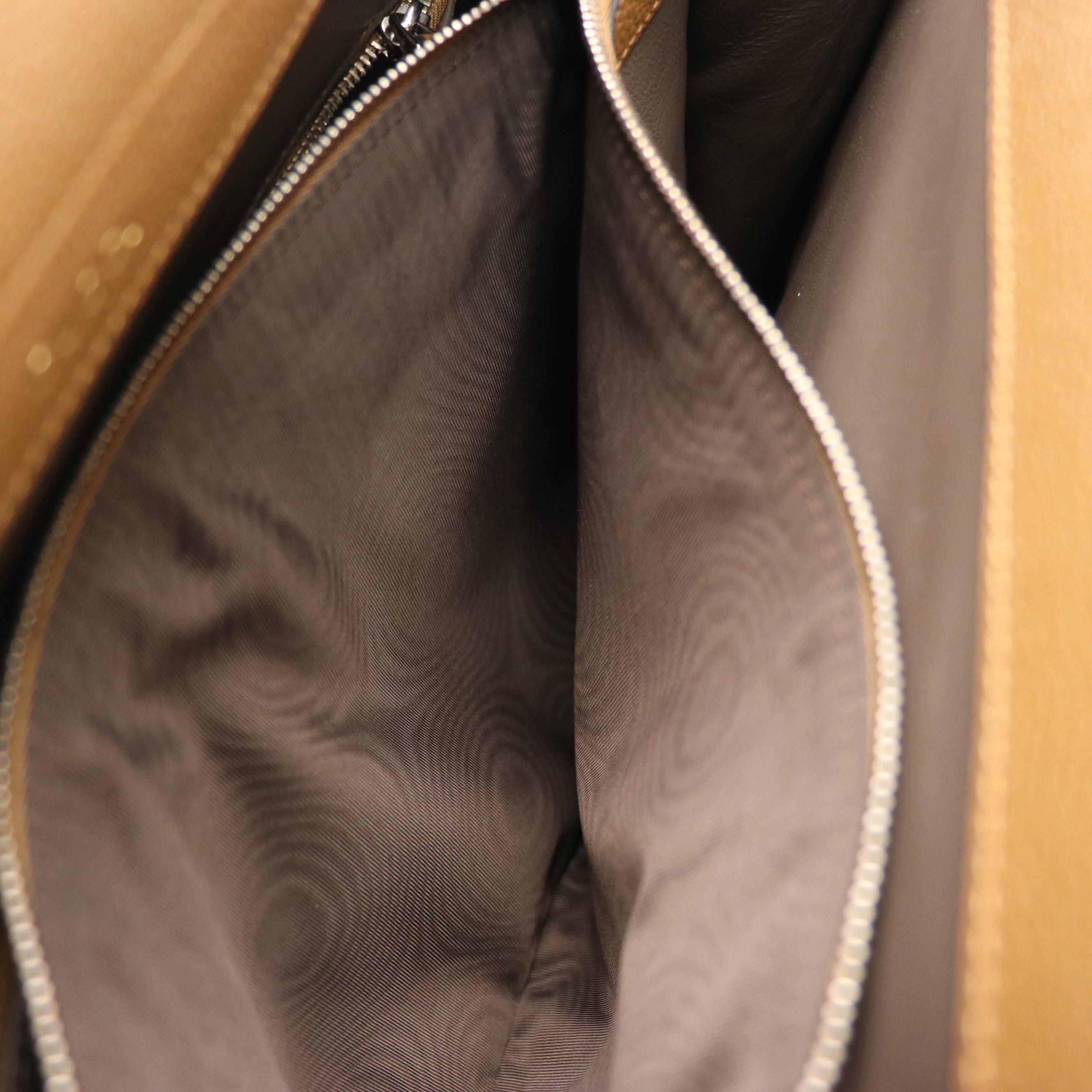 Gucci Interlocking GG Horsebit Calfskin Leather Zumi Top Handle Two-Way Bag