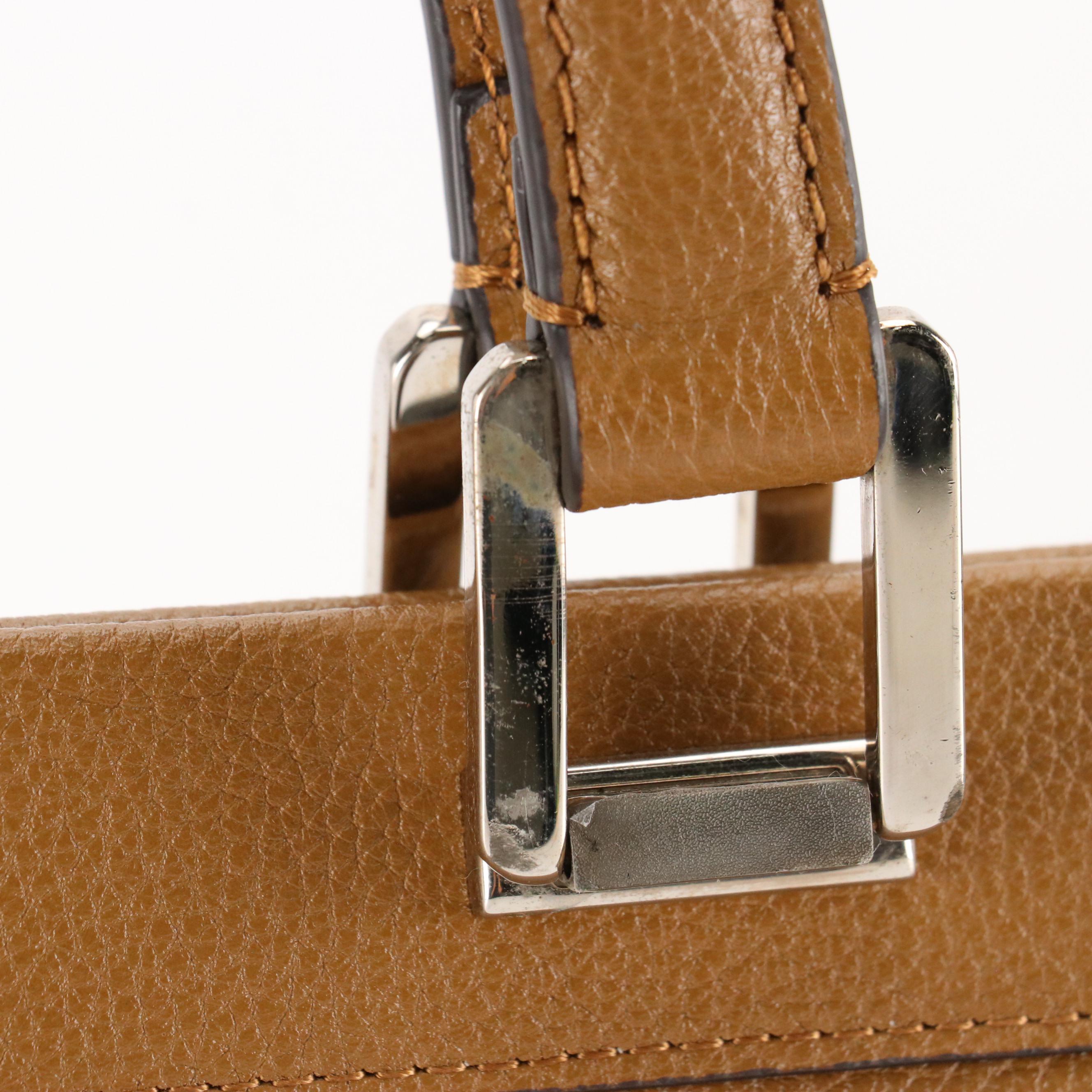 Gucci Interlocking GG Horsebit Calfskin Leather Zumi Top Handle Two-Way Bag