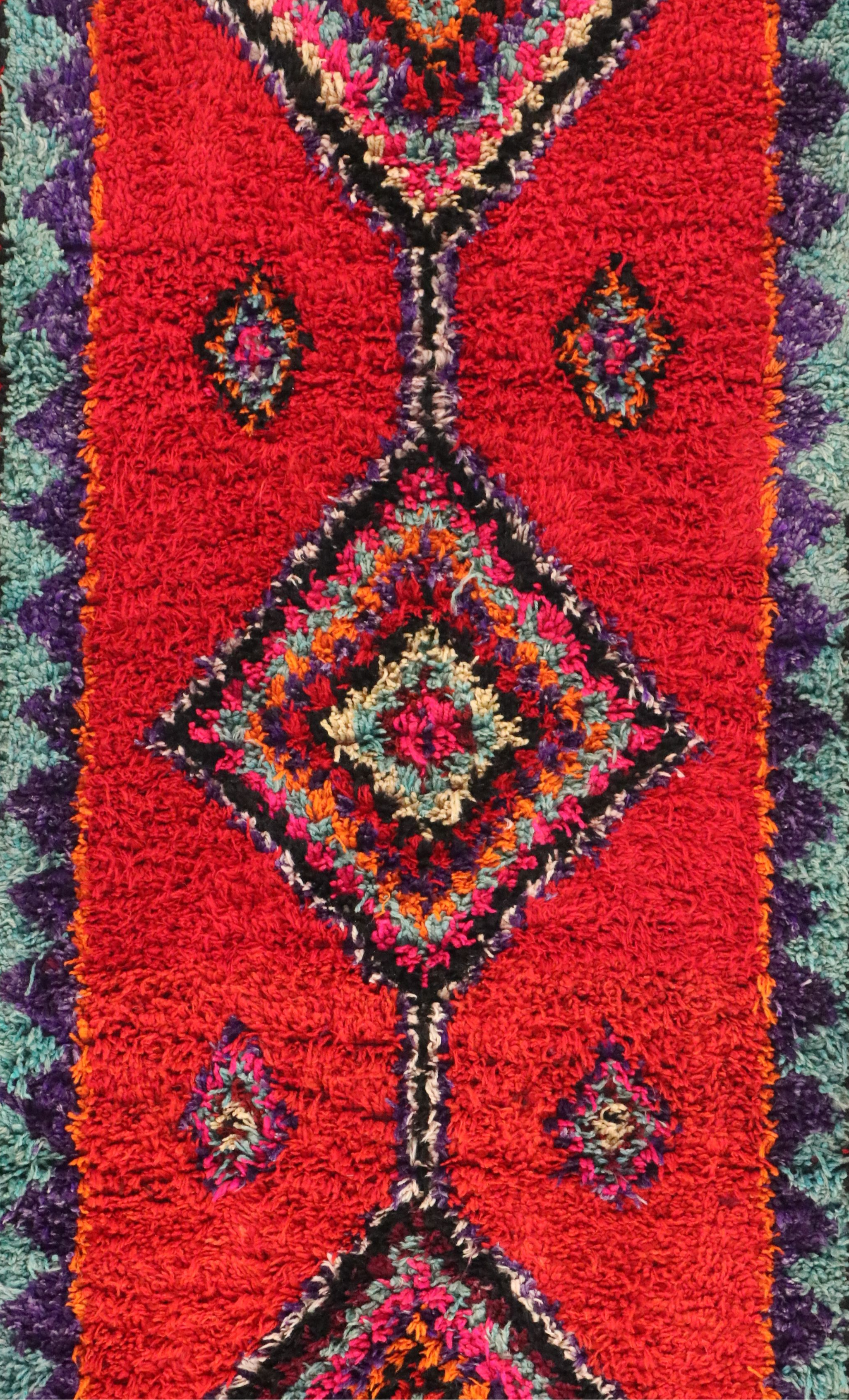 3'3 x 9'11 Hand-Knotted Moroccan Berber Long Rug
