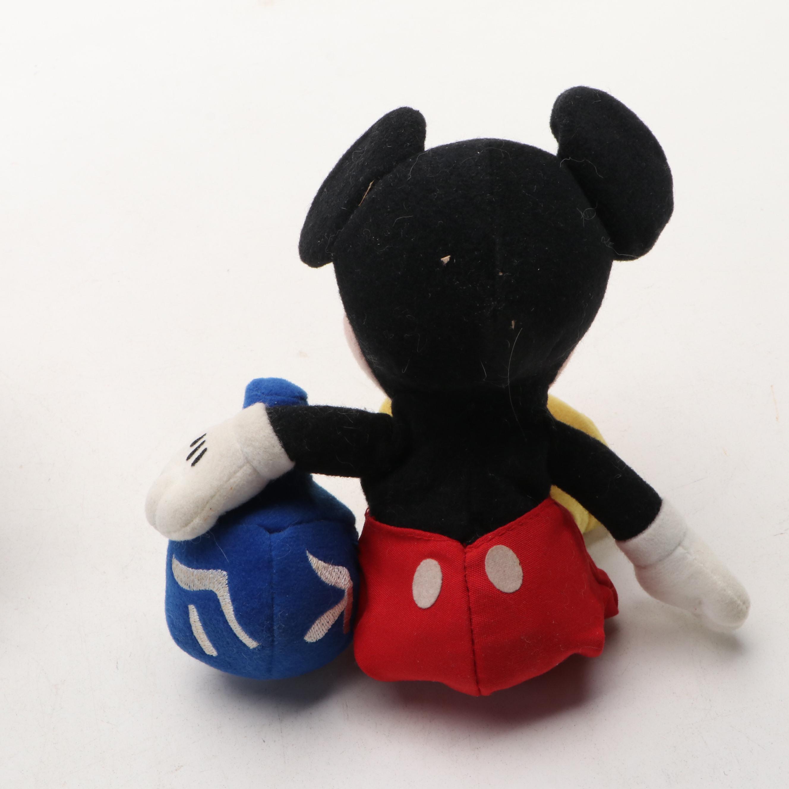 Mickey Mouse Dreidel Stuffed Toy with Coin Purse and Cat Rear Magnets