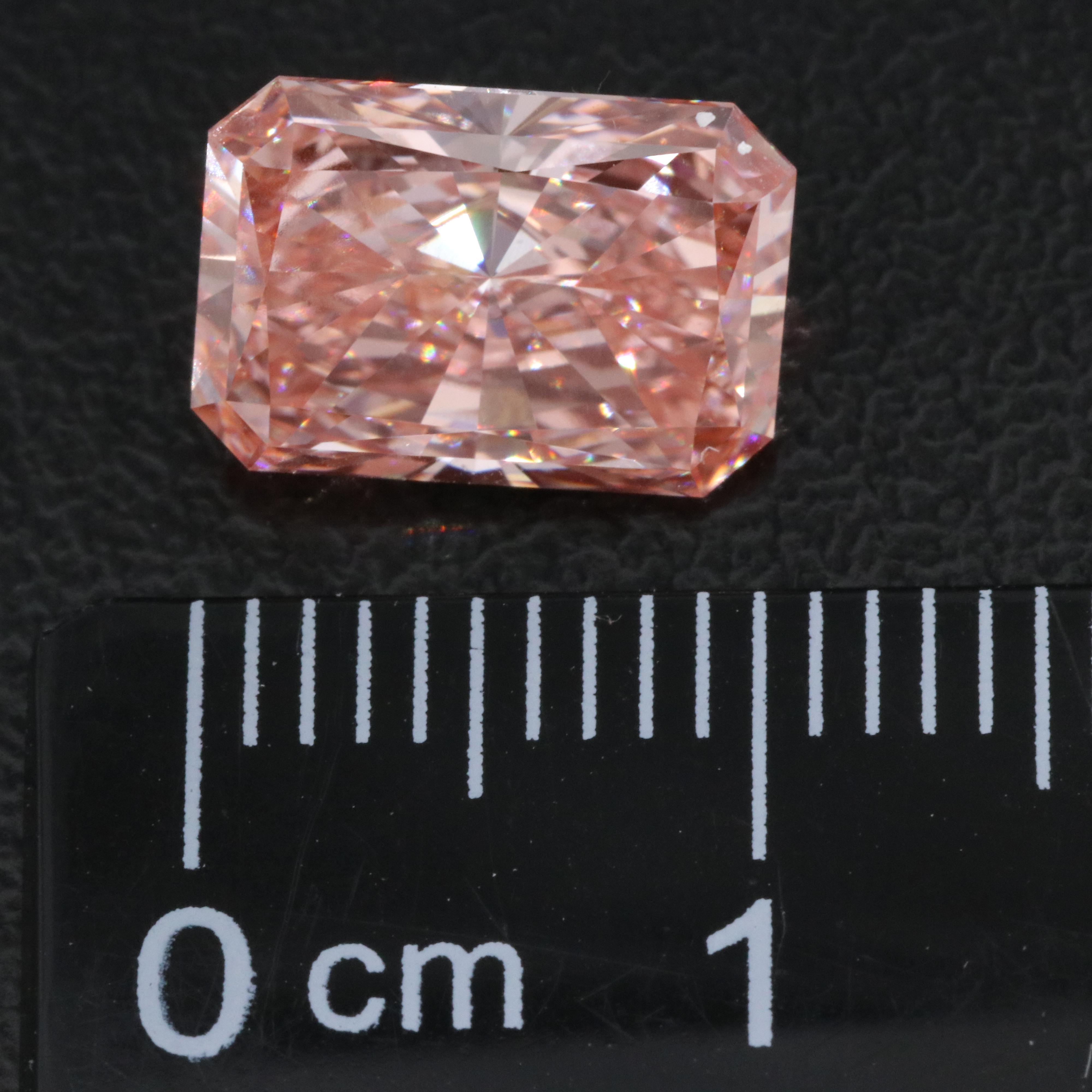 Loose 3.05 CT Lab Grown Fancy Pink Diamond with IGI Report
