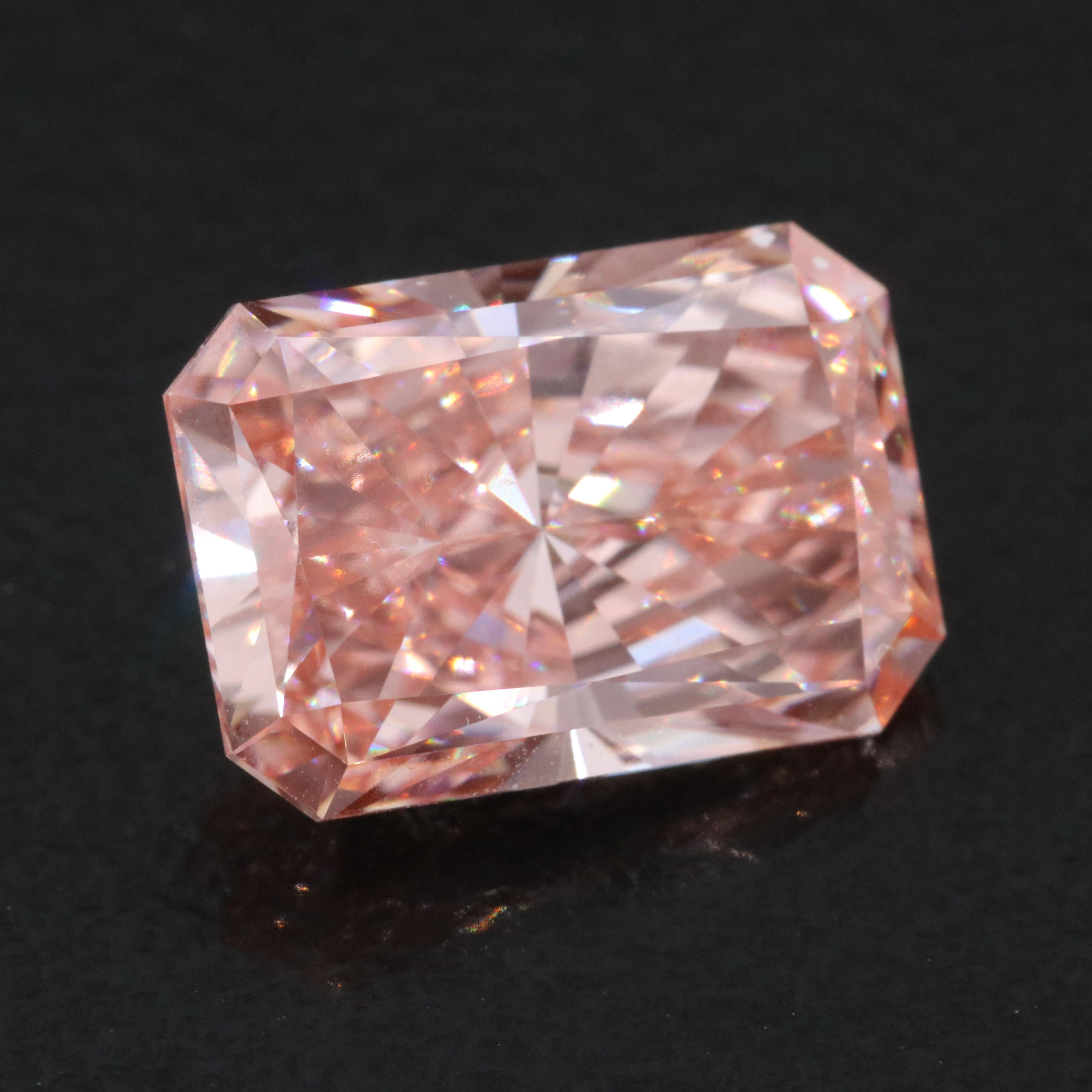 Loose 3.05 CT Lab Grown Fancy Pink Diamond with IGI Report