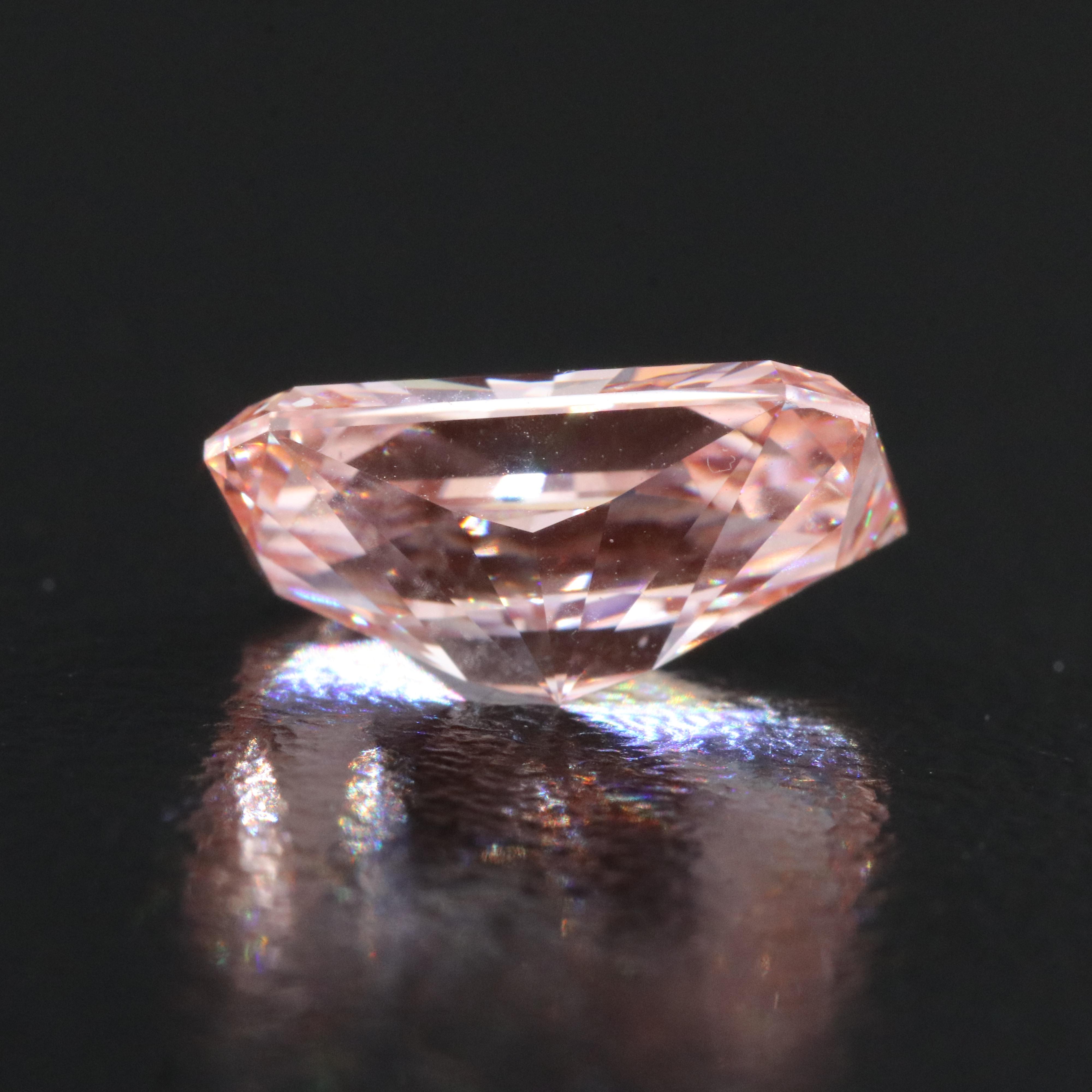 Loose 3.05 CT Lab Grown Fancy Pink Diamond with IGI Report