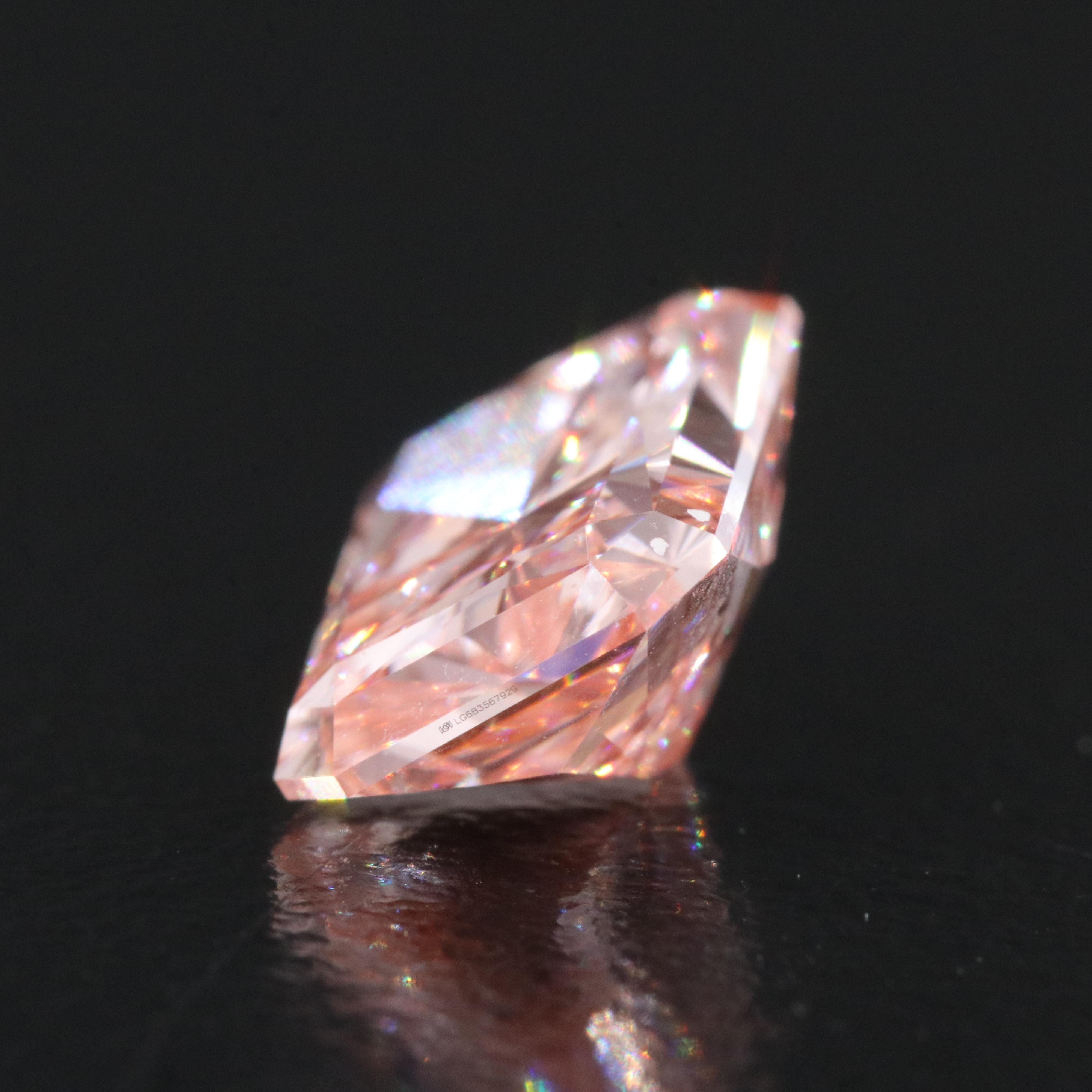 Loose 3.05 CT Lab Grown Fancy Pink Diamond with IGI Report