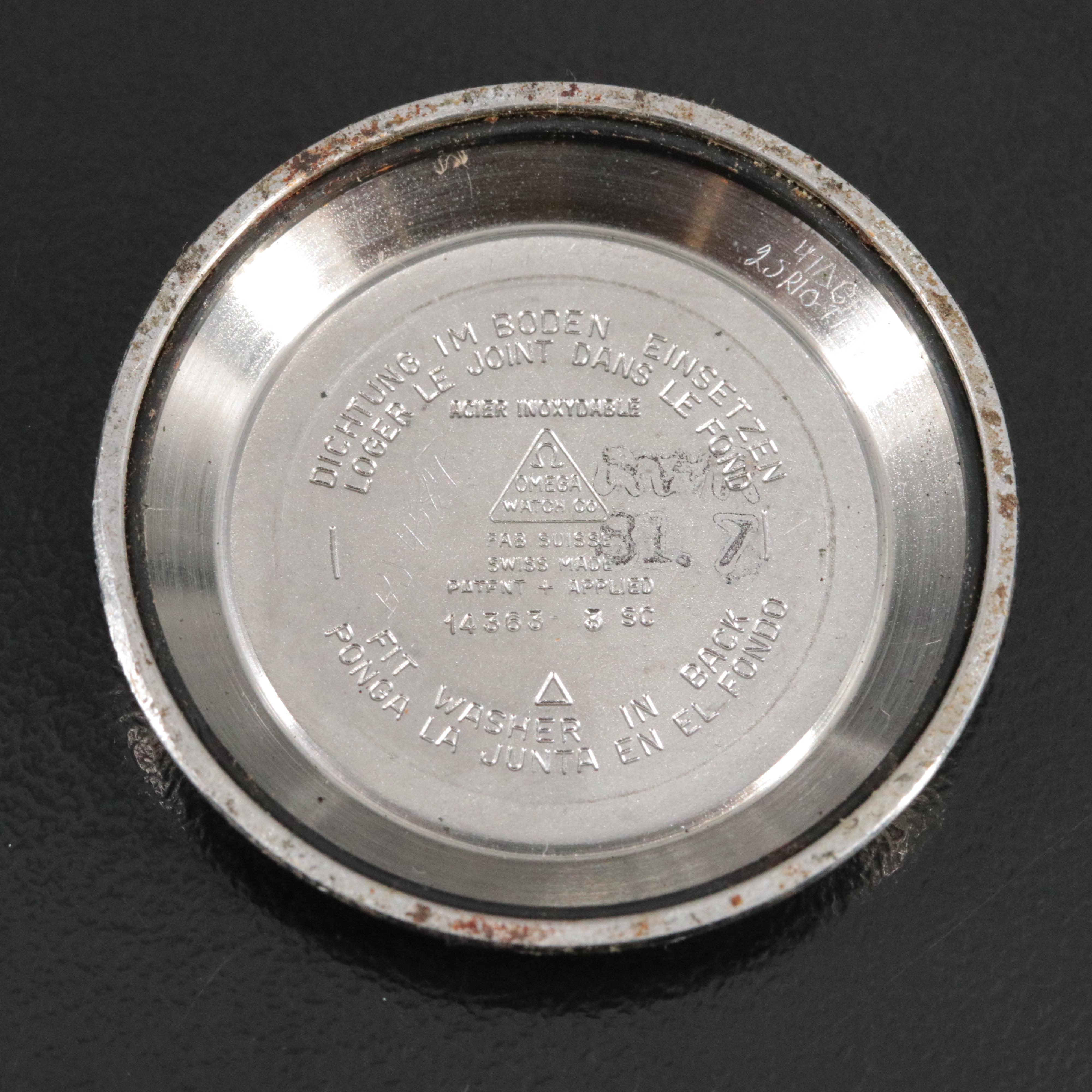 Omega Vintage Seamaster Automatic Gold Cap Horned Lug Case Watch