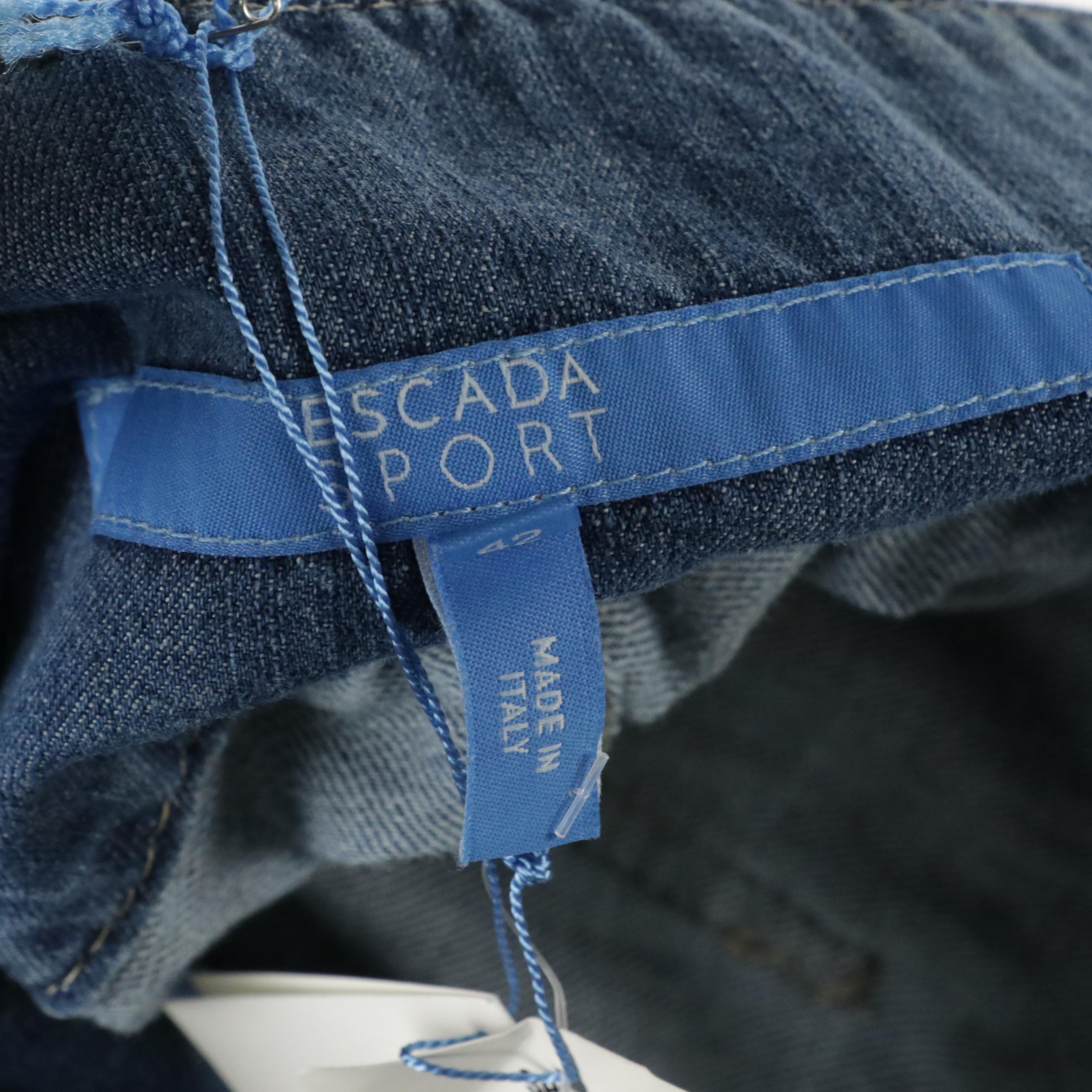 Escada Sport Bejeweled Denim Pants and Jil Sander Grain De Poudre Trousers