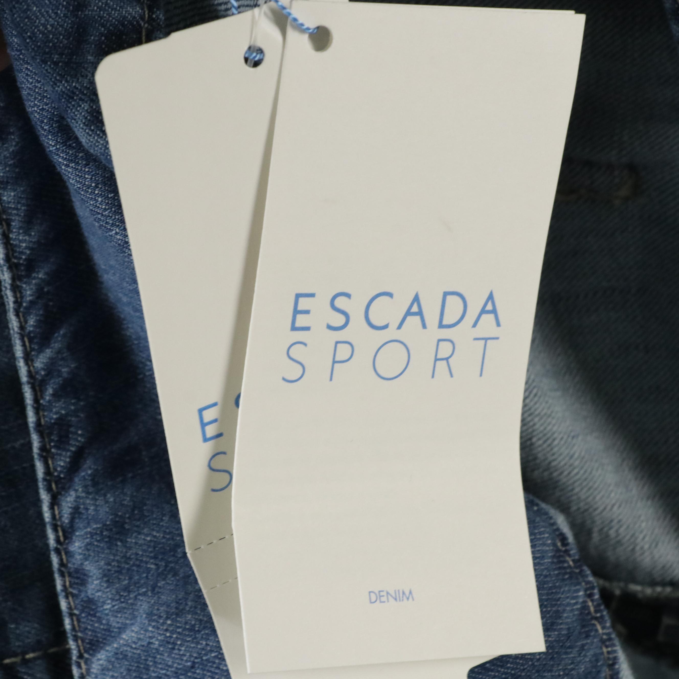 Escada Sport Bejeweled Denim Pants and Jil Sander Grain De Poudre Trousers
